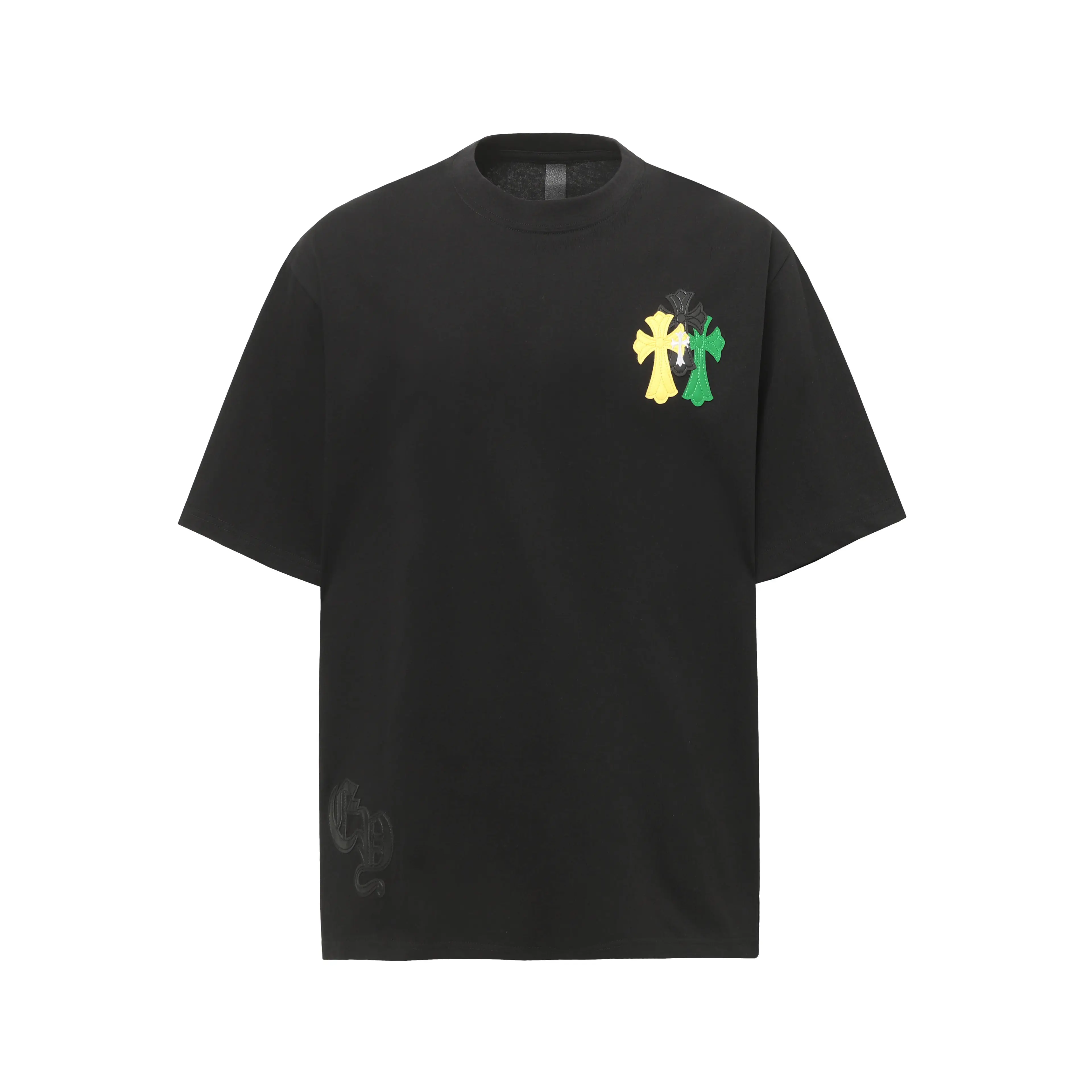 Cross Patch Embroidered Cotton T-Shirt D10014053