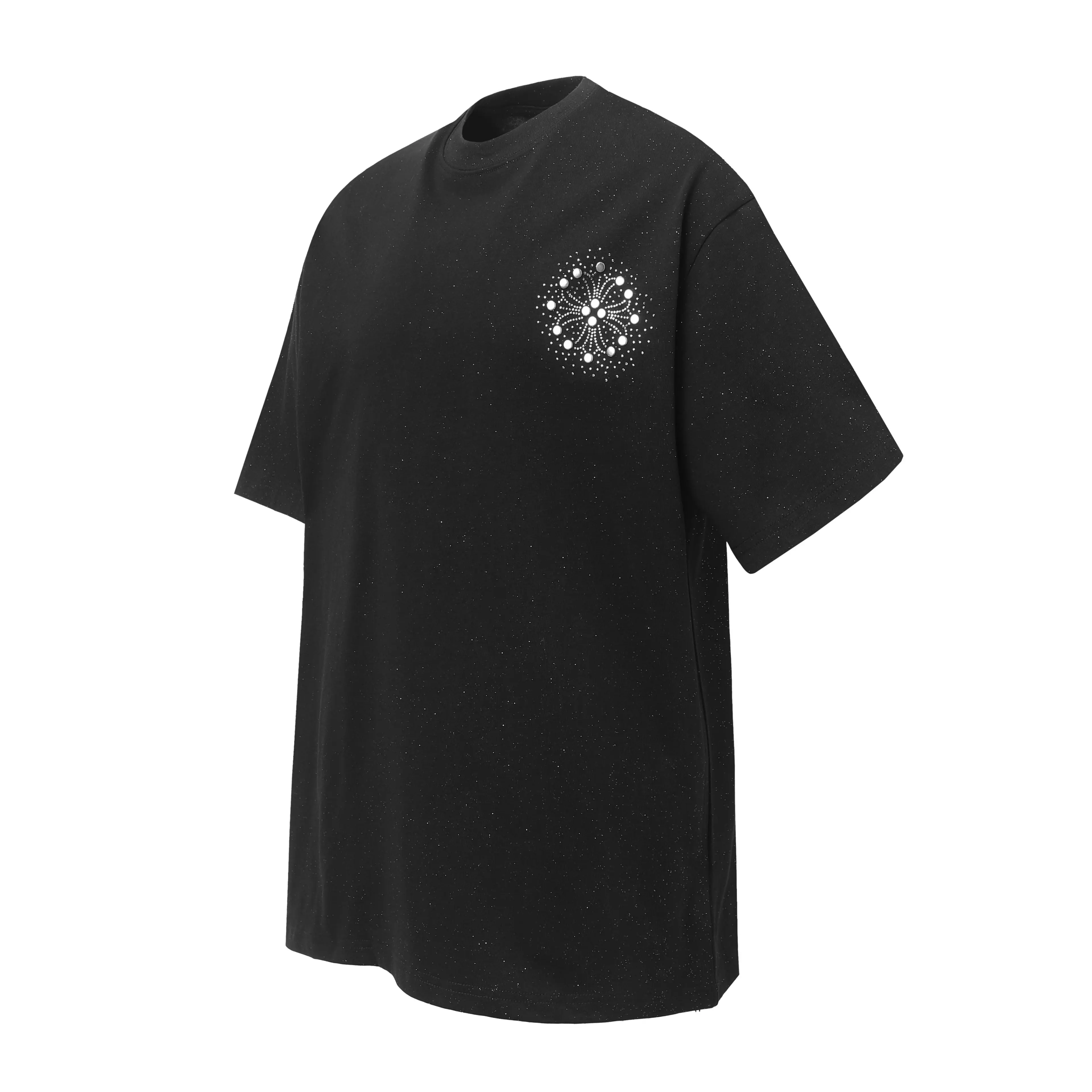 Rhinestone Horseshoe Logo Cotton T-Shirt D10013967 — view 2