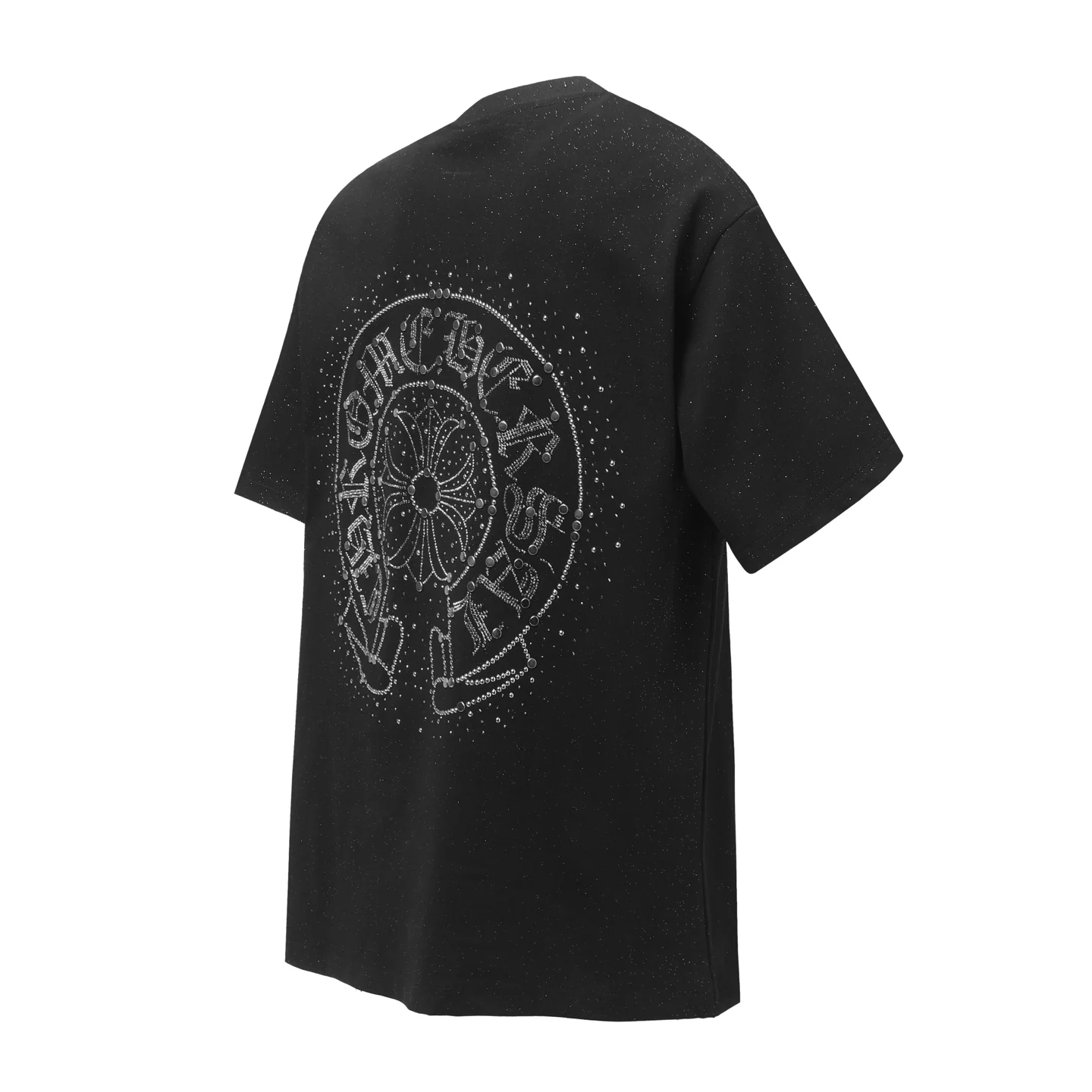 Rhinestone Horseshoe Logo Cotton T-Shirt D10013967 — view 3