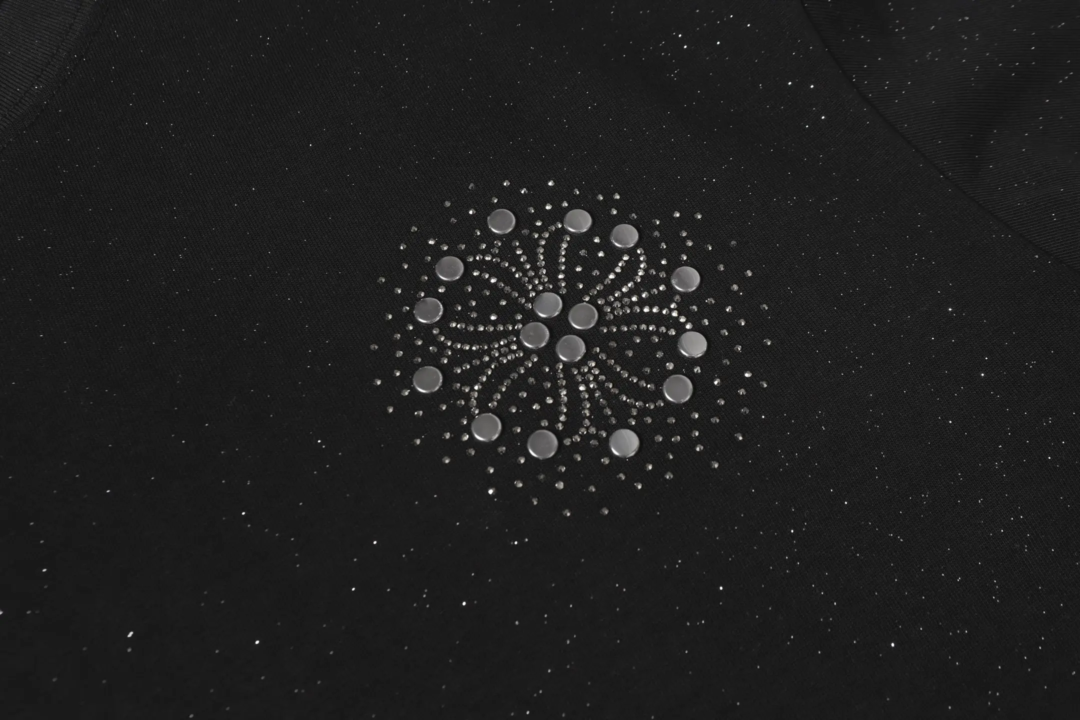 Rhinestone Horseshoe Logo Cotton T-Shirt D10013967 — view 4