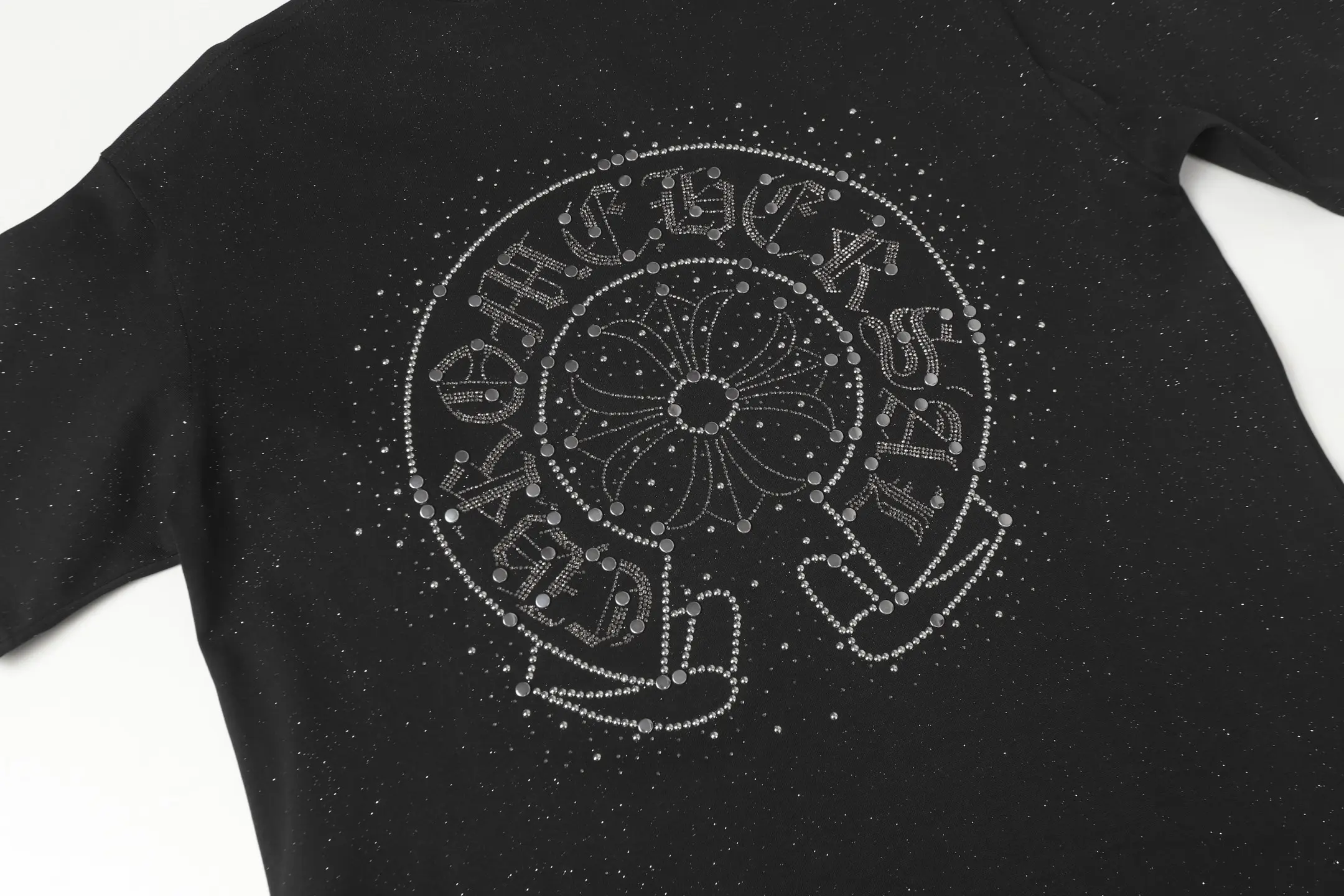 Rhinestone Horseshoe Logo Cotton T-Shirt D10013967 — view 5