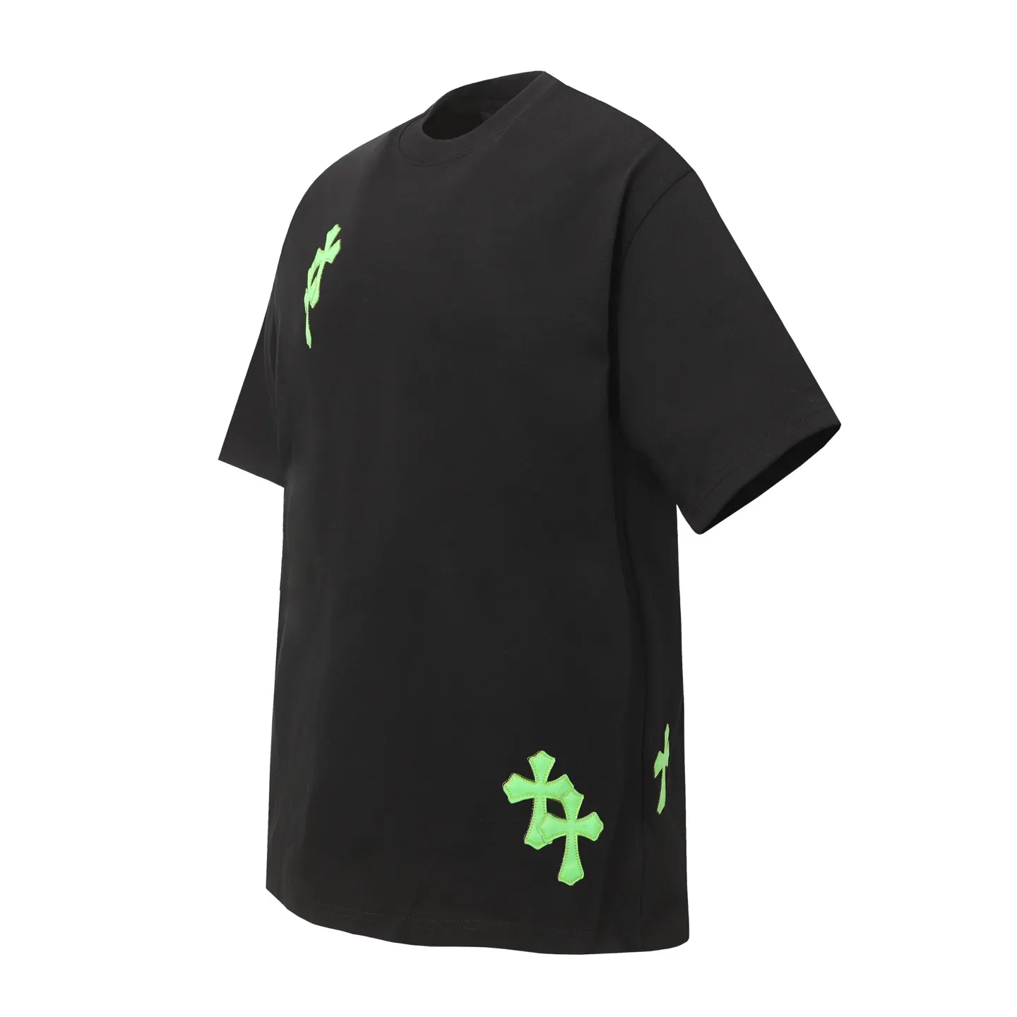 Leather Cross Patch Oversized T-Shirt D10014063