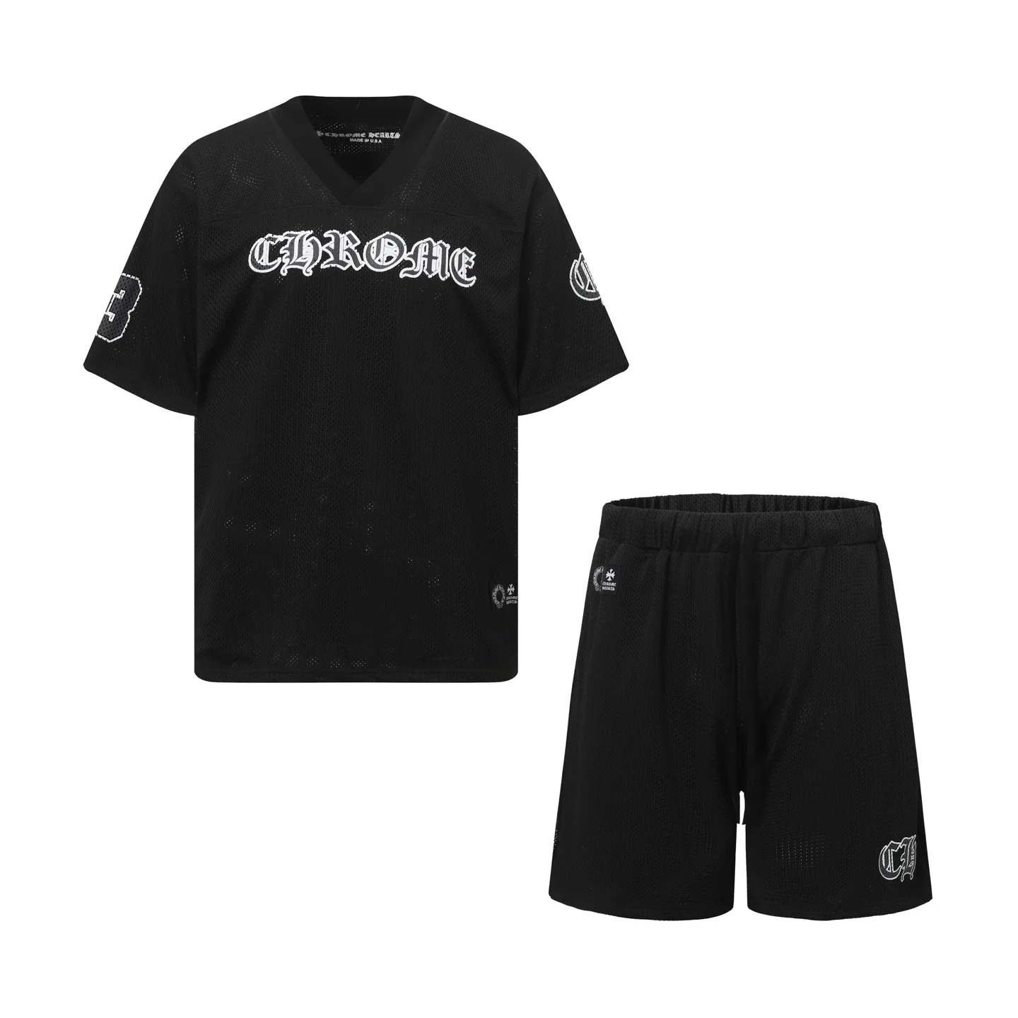 Logo-Print Mesh Hockey Jersey and Shorts Set D10014164