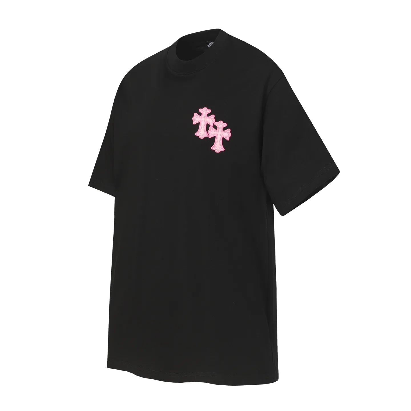 Embroidered Cross Patch Cotton T-Shirt D10013933