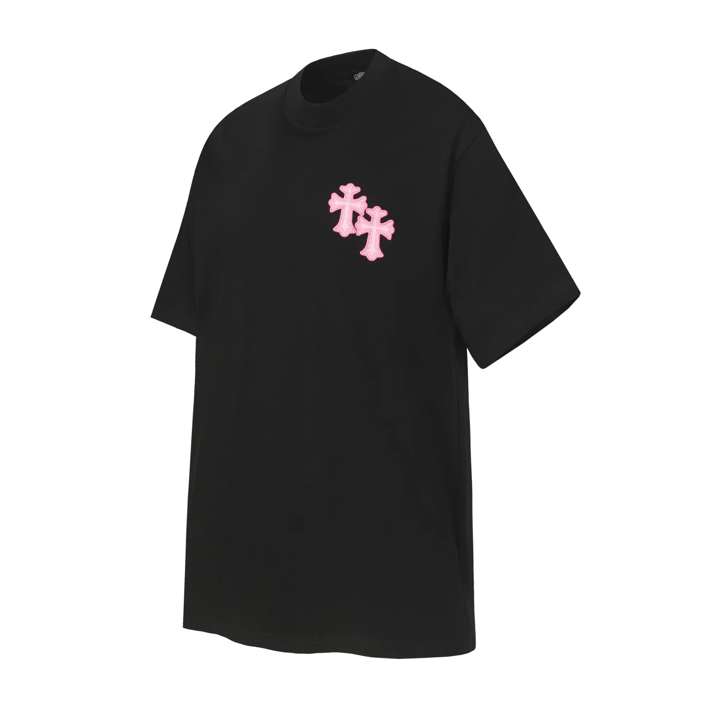 Embroidered Cross Patch Cotton T-Shirt D10013933