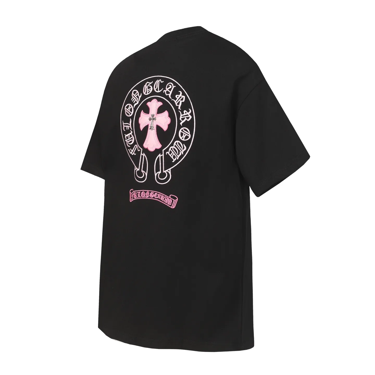 Embroidered Cross Patch Cotton T-Shirt D10013933 — view 2