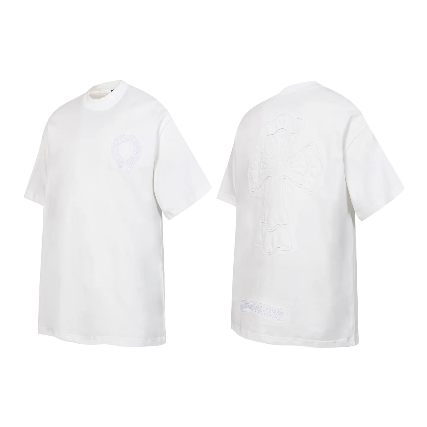 Embroidered Cross Patch Oversized T-Shirt D10014068 — view 2