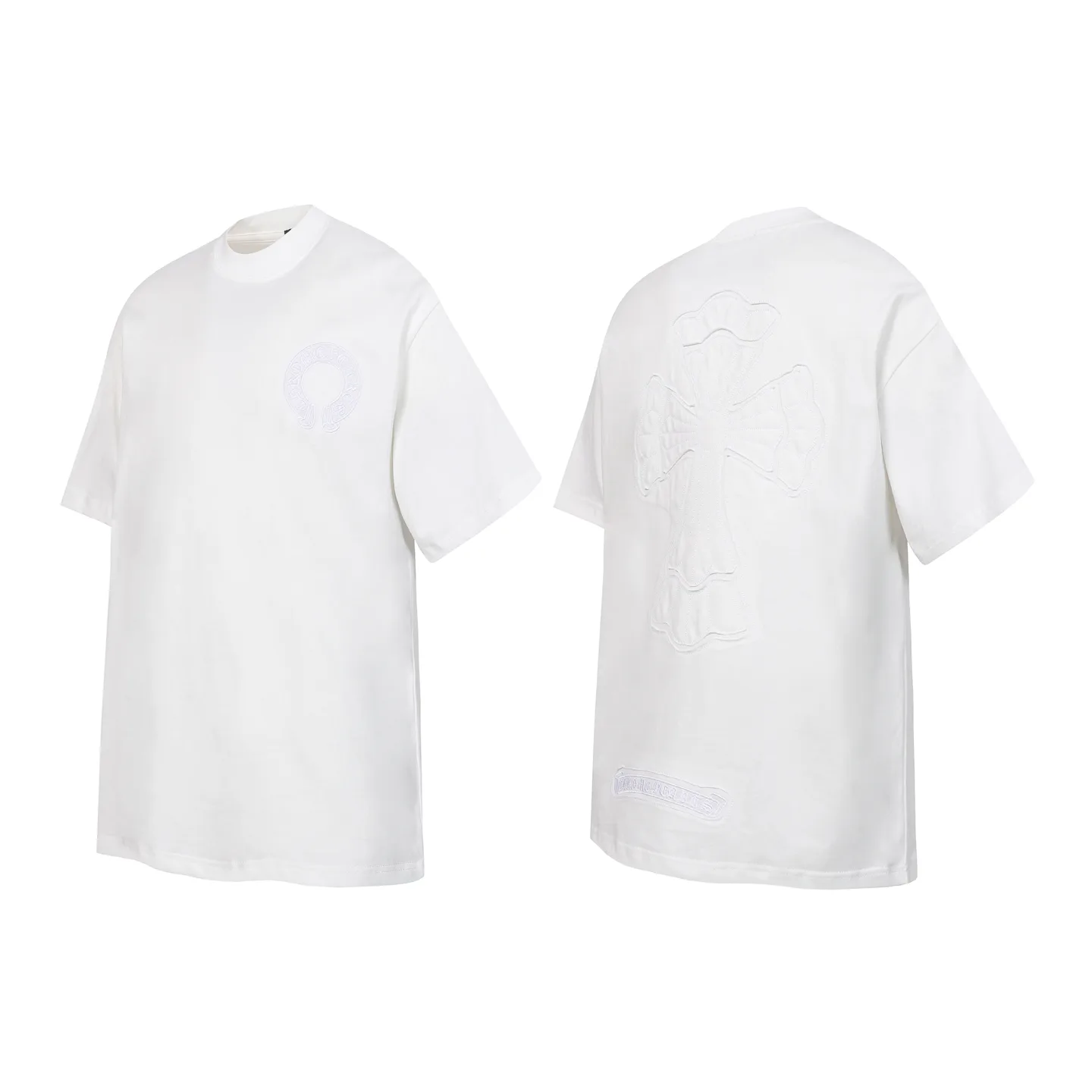 Embroidered Cross Patch Oversized T-Shirt D10014067