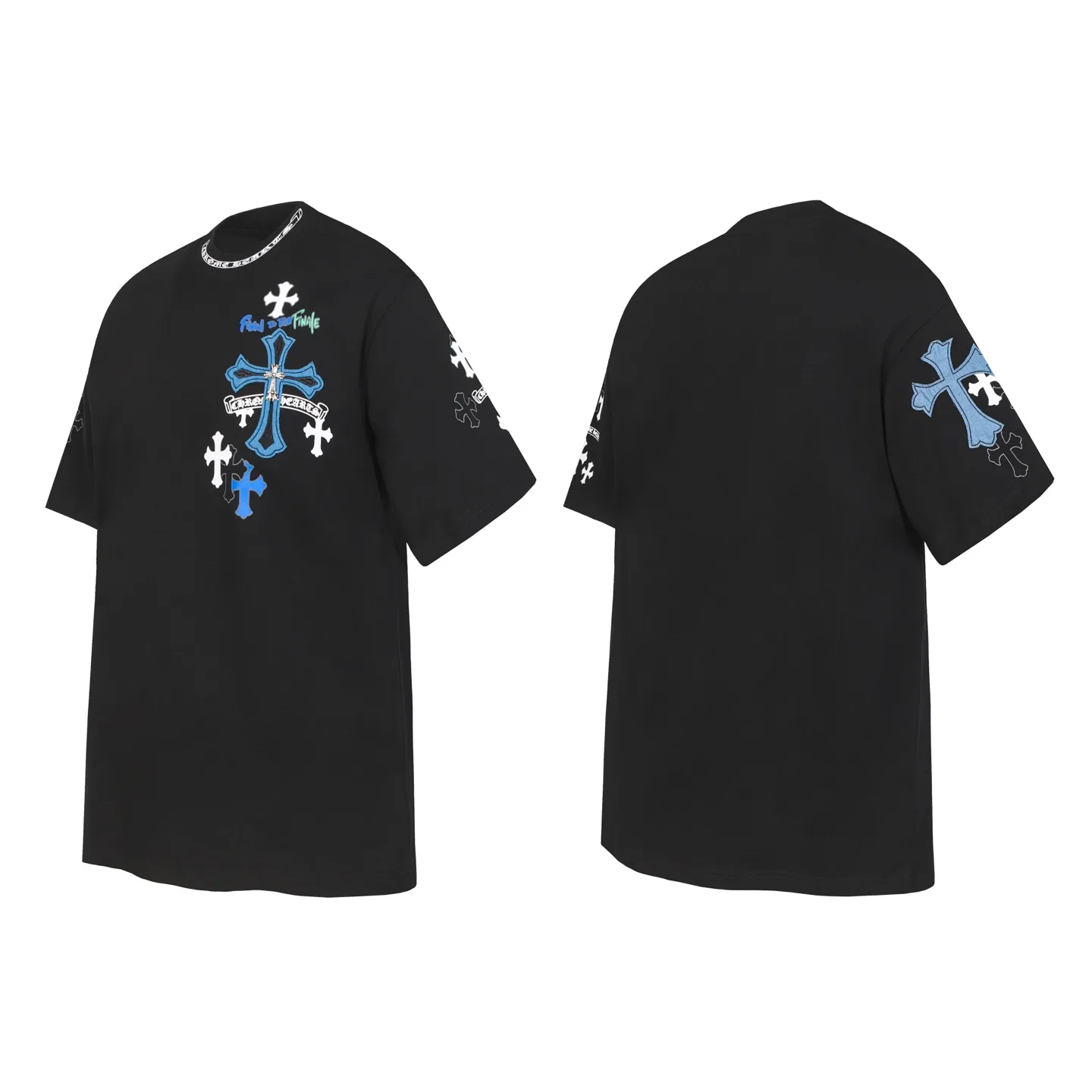 Cross Patch Embroidered Cotton T-Shirt D10514092