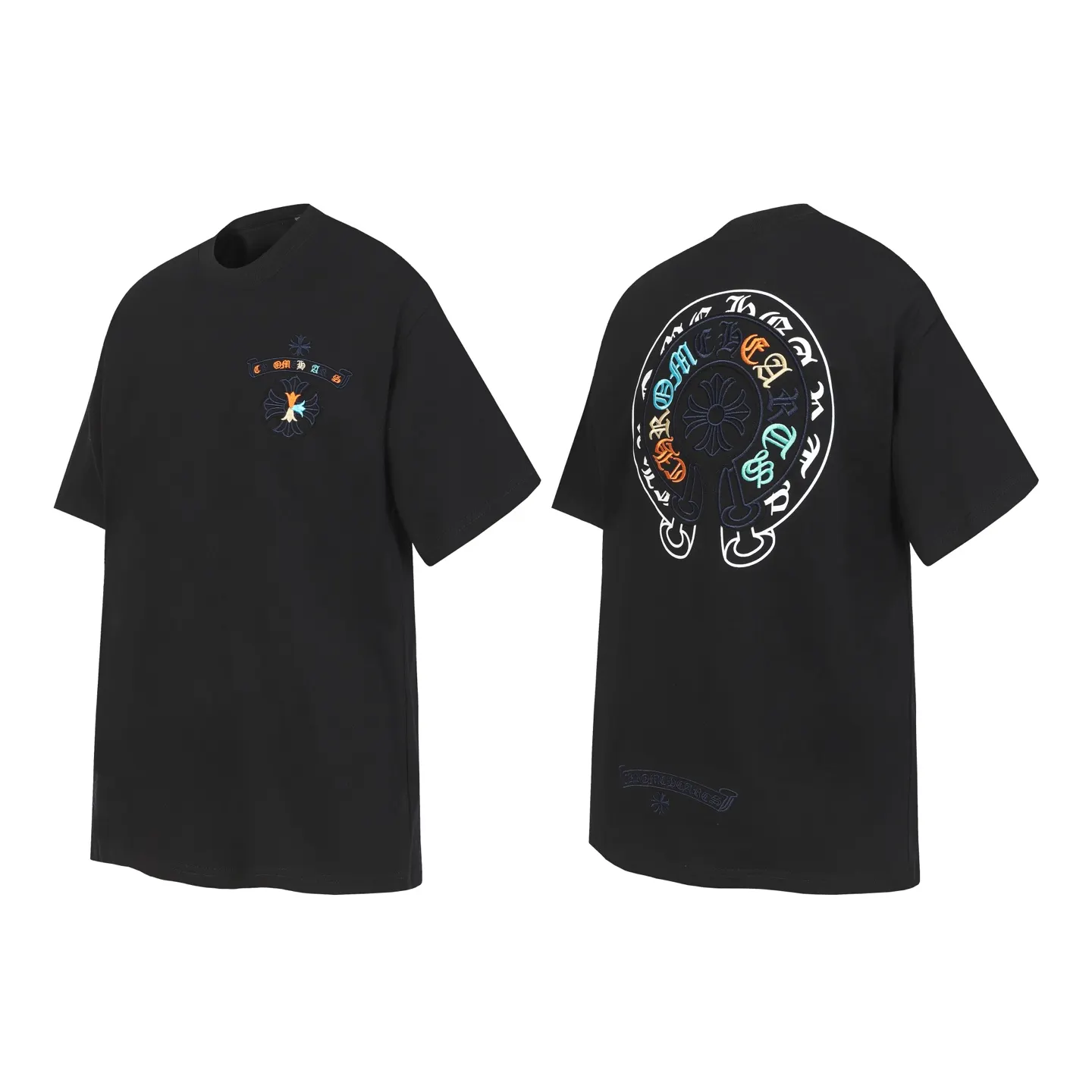 Horseshoe Sanskrit Embroidered T-Shirt D11014081