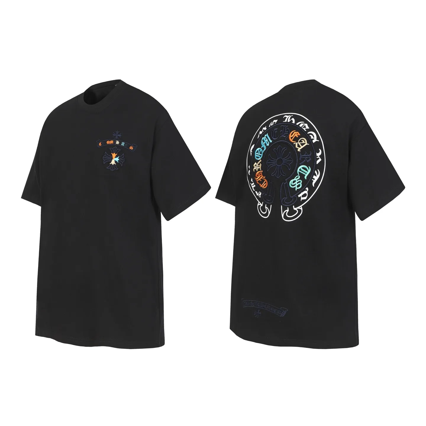 Horseshoe Sanskrit Embroidered T-Shirt D11014081