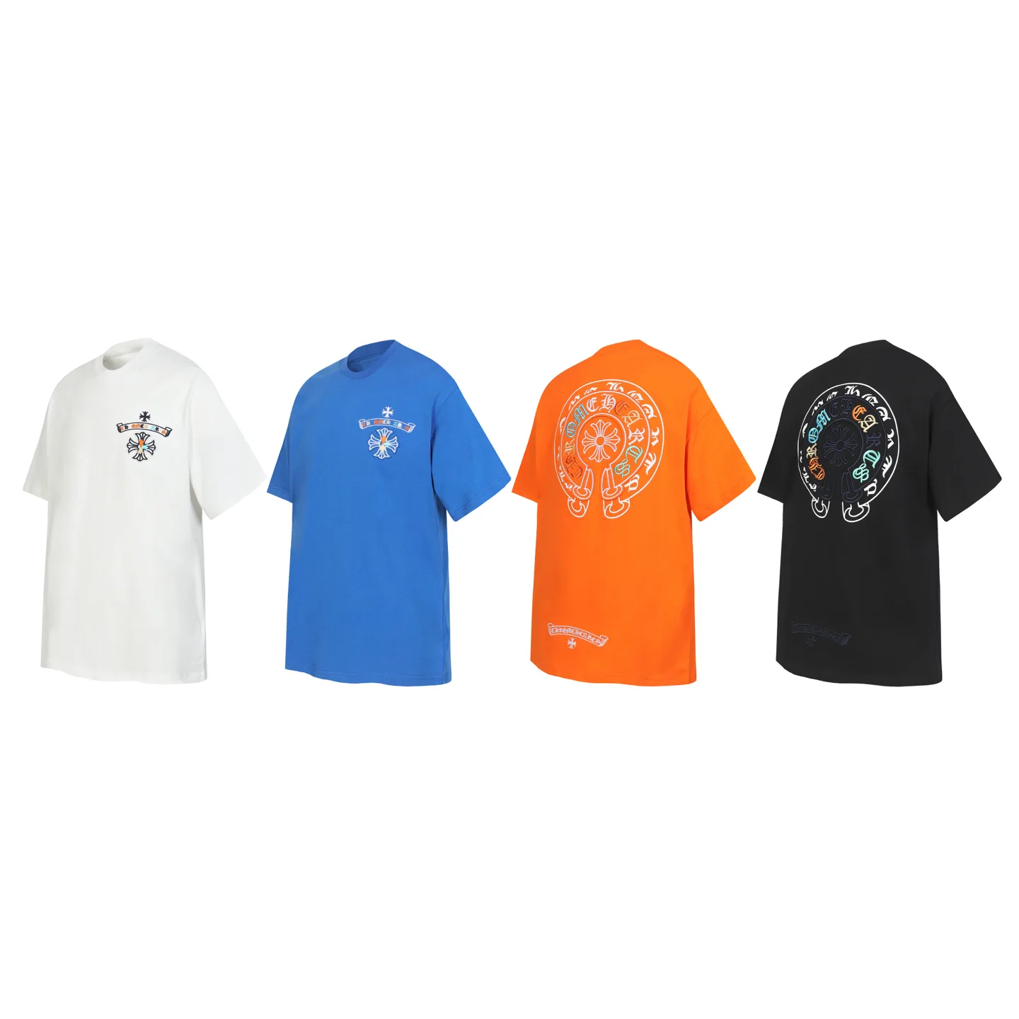 Horseshoe Sanskrit Embroidered Cotton T-Shirt D11014085