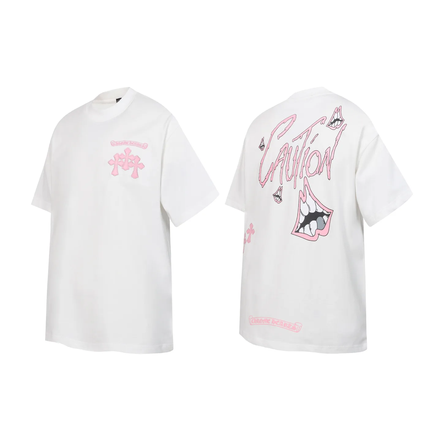 Chrome Hearts Caution Lips Graphic T-Shirt D10014070