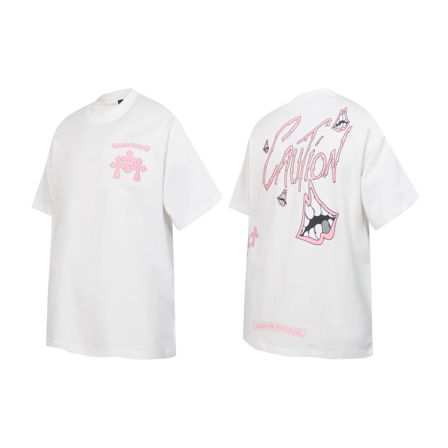 Chrome Hearts Caution Lips Graphic T-Shirt D10014070