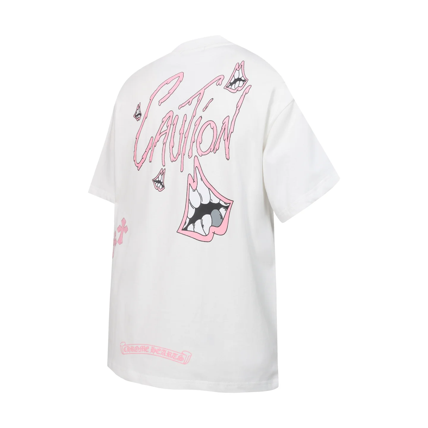 Chrome Hearts Caution Lips Graphic T-Shirt D10014070 — view 3