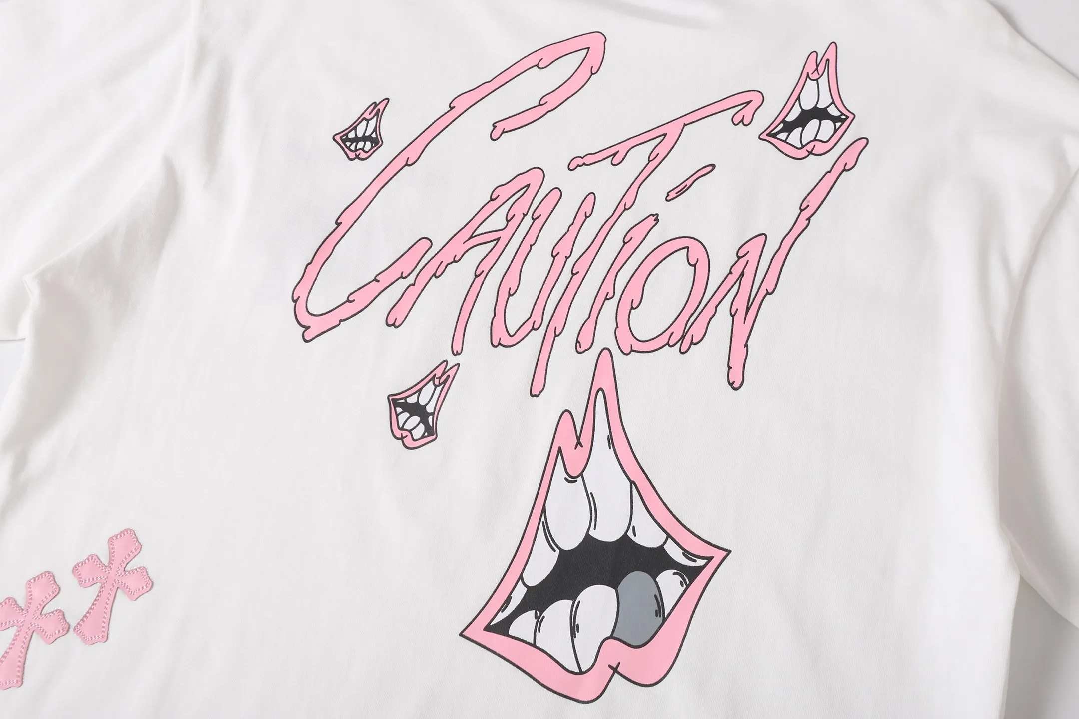 Chrome Hearts Caution Lips Graphic T-Shirt D10014070 — view 8