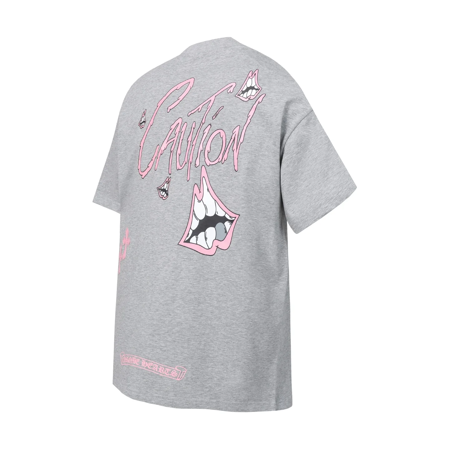 Graffiti Lips Embroidered Cotton T-Shirt D10014071 — view 3