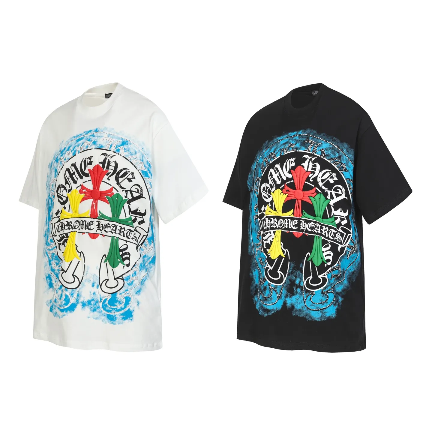 Chrome Hearts Horseshoe Rhinestone Graphic T-Shirt D10513919