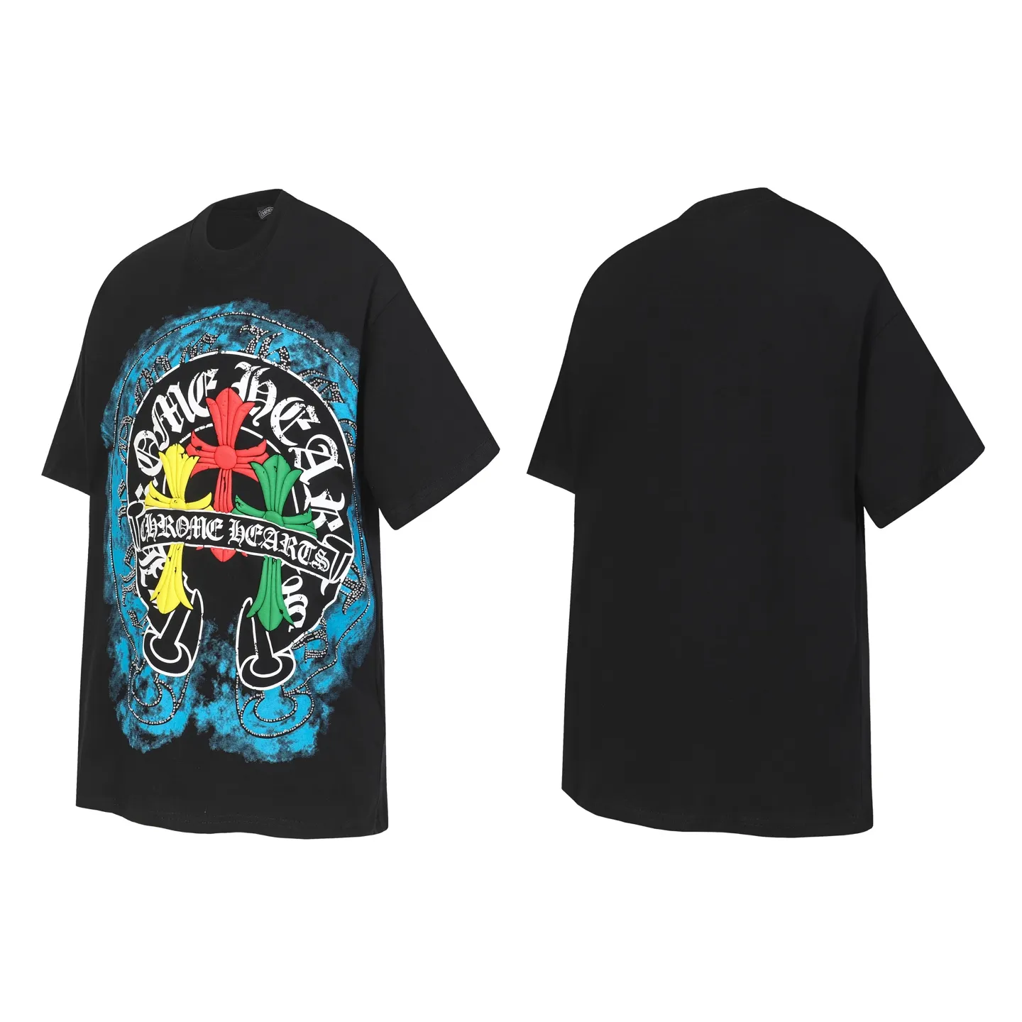 Horseshoe Rhinestone Logo Cotton T-Shirt D10513918