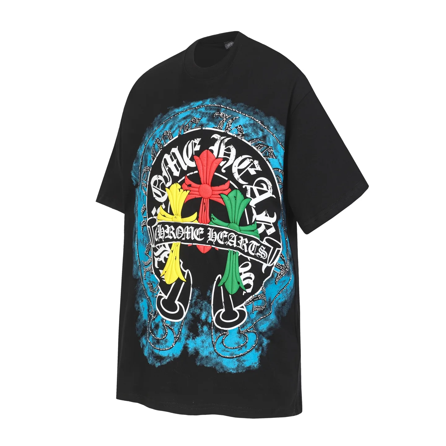 Horseshoe Rhinestone Logo Cotton T-Shirt D10513918 — view 2