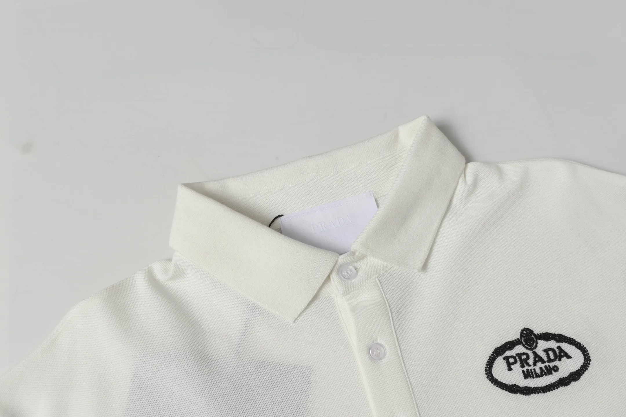 Logo-Embroidered Piqué Cotton Polo Shirt D9014144 — view 3