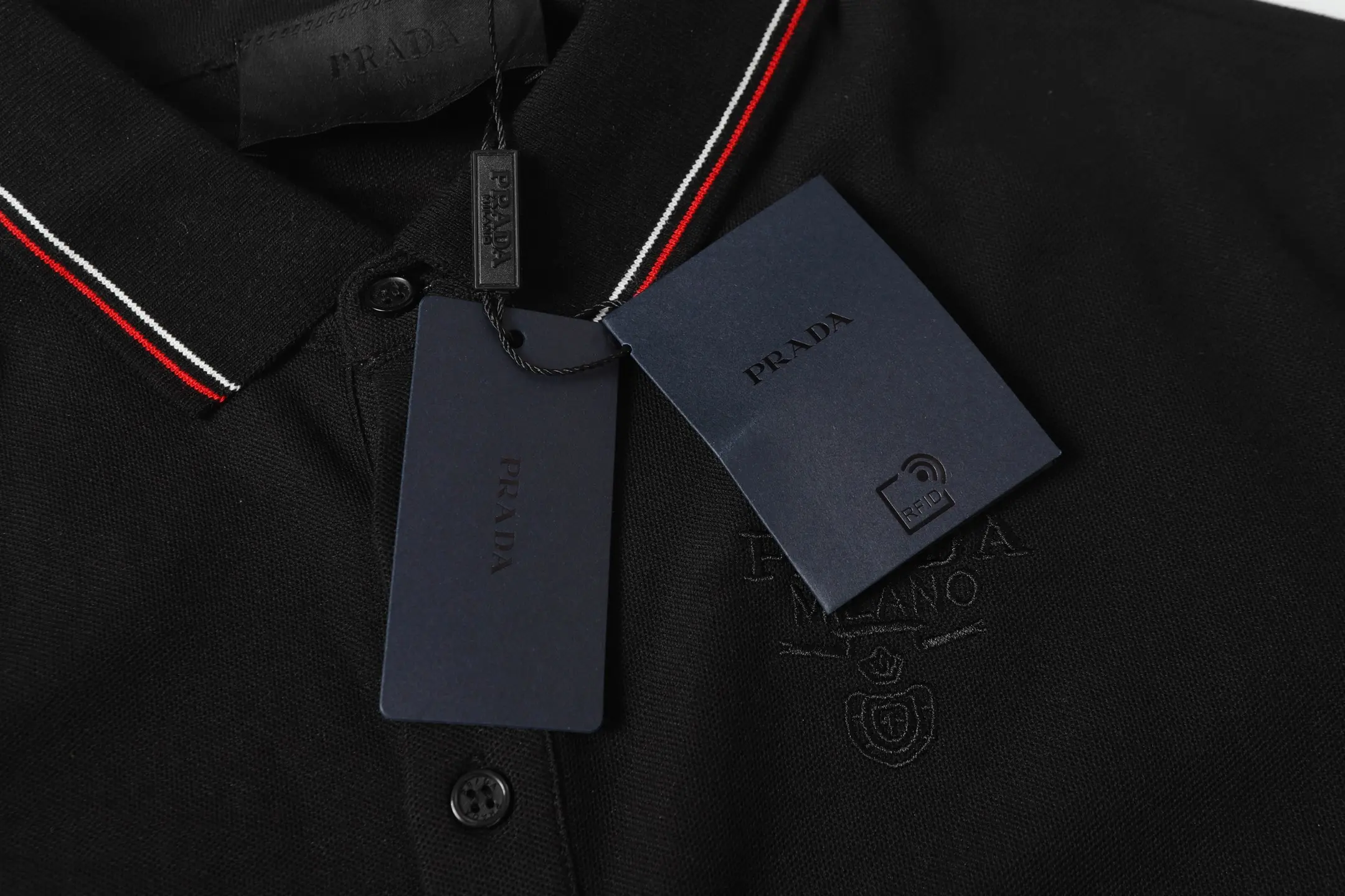 Logo-Embroidered Piqué Cotton Polo Shirt D9014141 — view 6