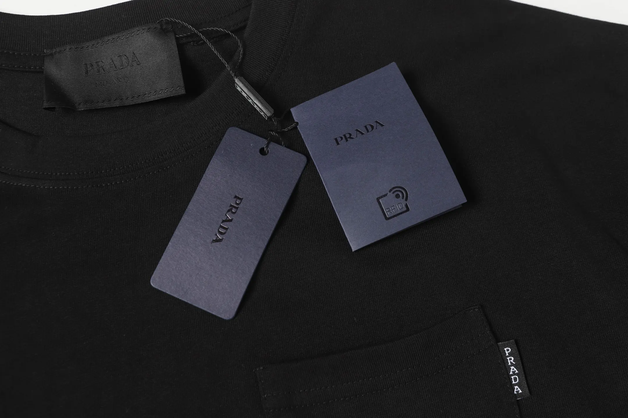 Logo-Label Pocket Cotton T-Shirt D9014133 — view 4