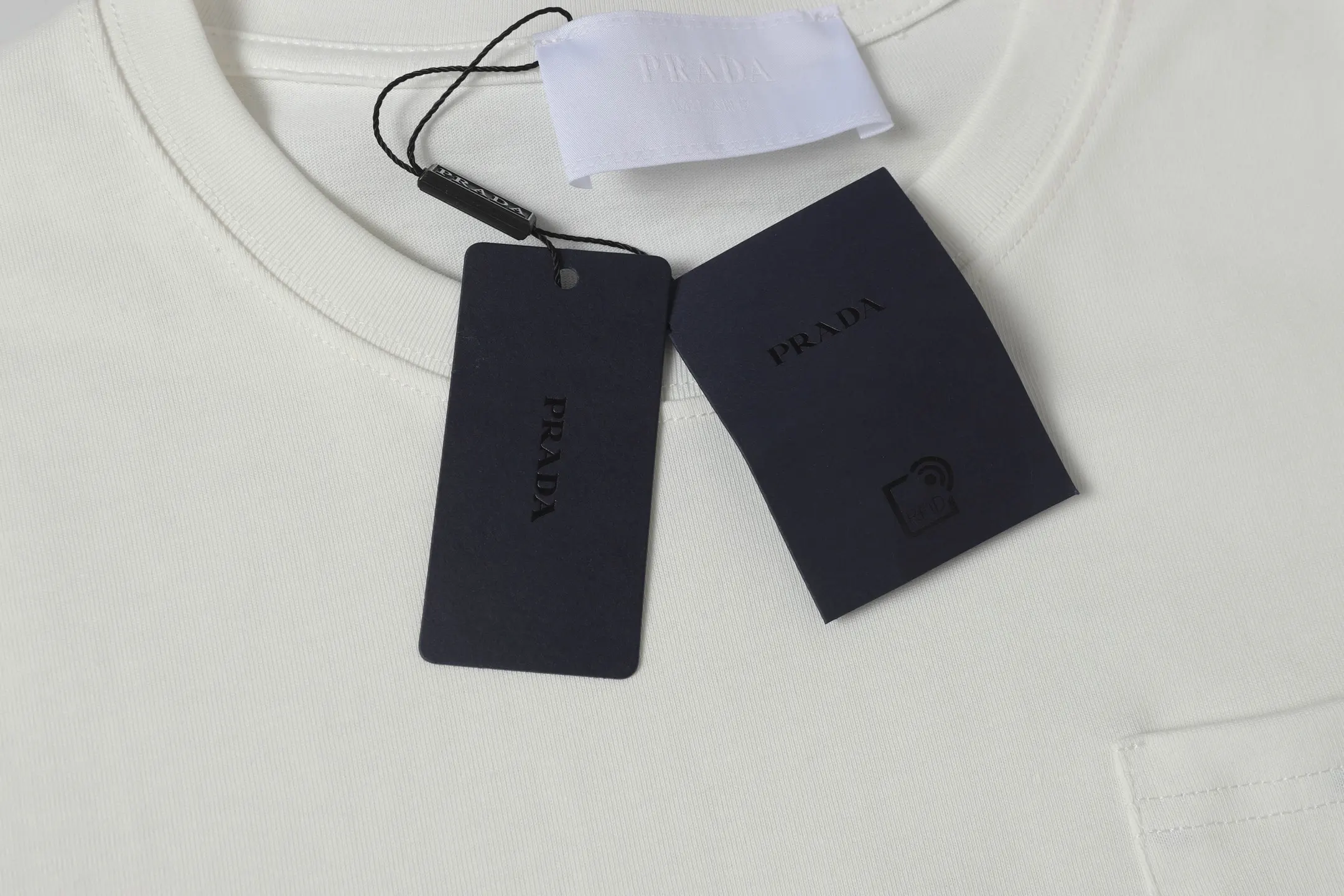 Logo-Label Pocket Cotton T-Shirt D9014132 — view 4