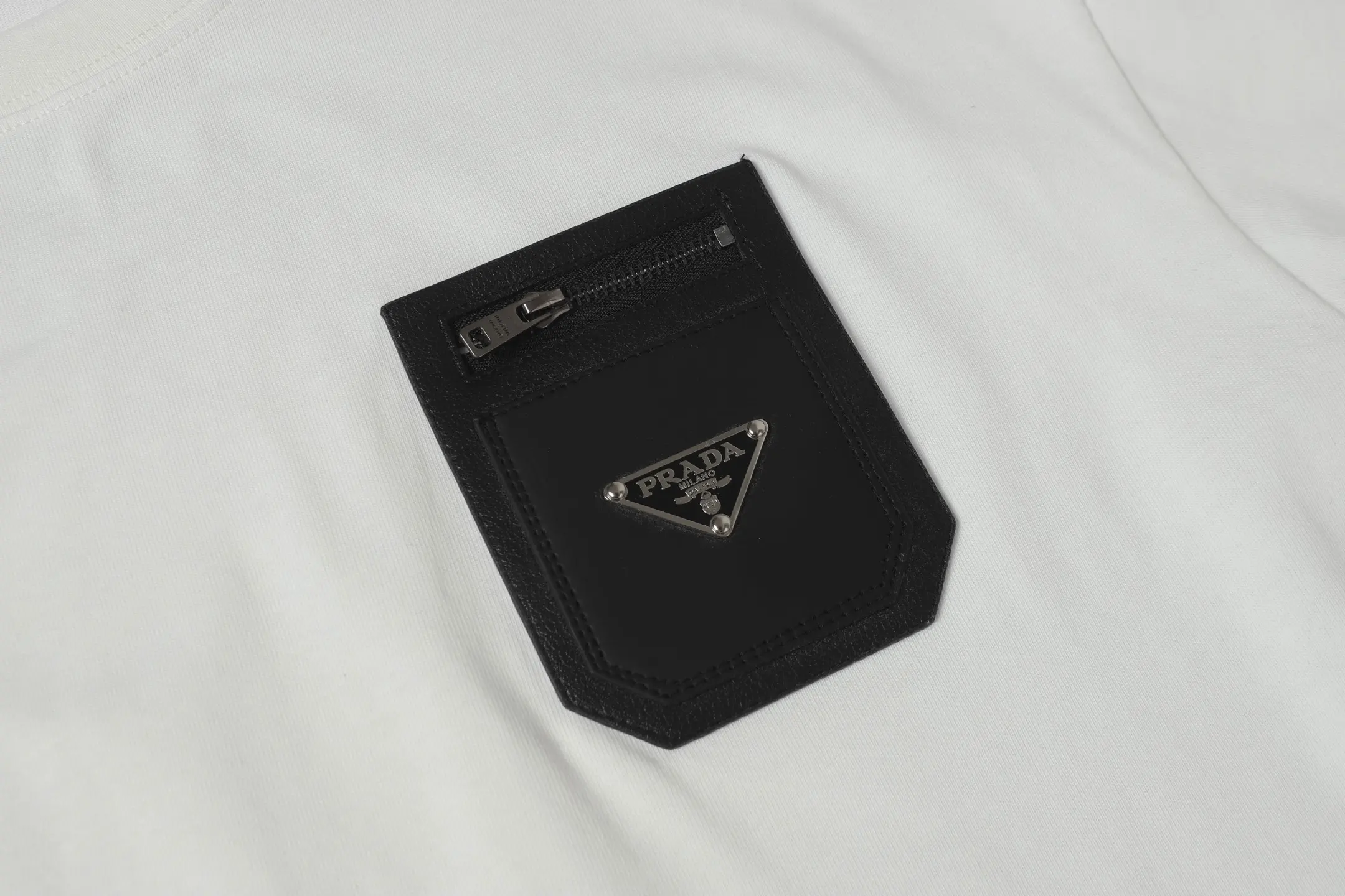 Leather Pocket Cotton Jersey T-Shirt D9514129 — view 5