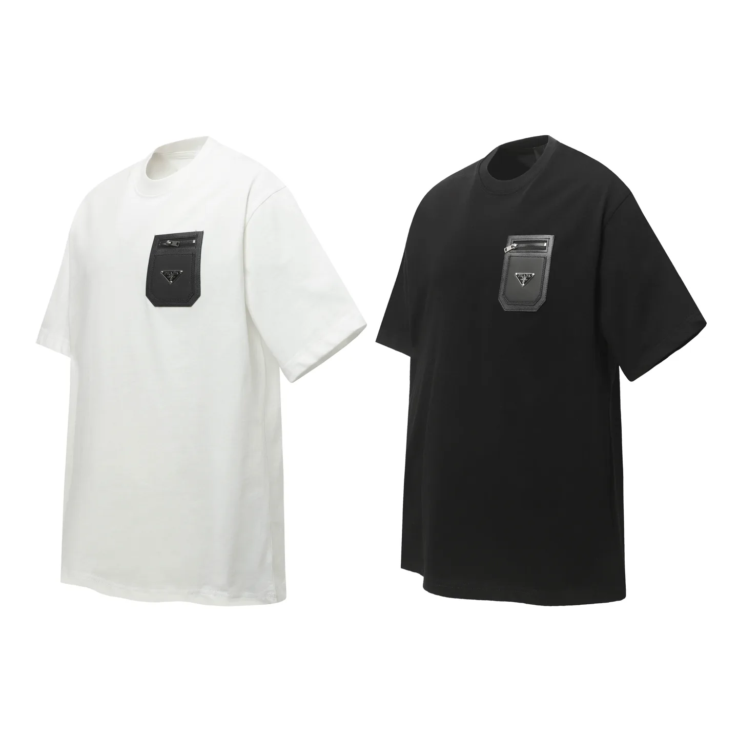 Leather Pocket Cotton T-Shirt D9514131
