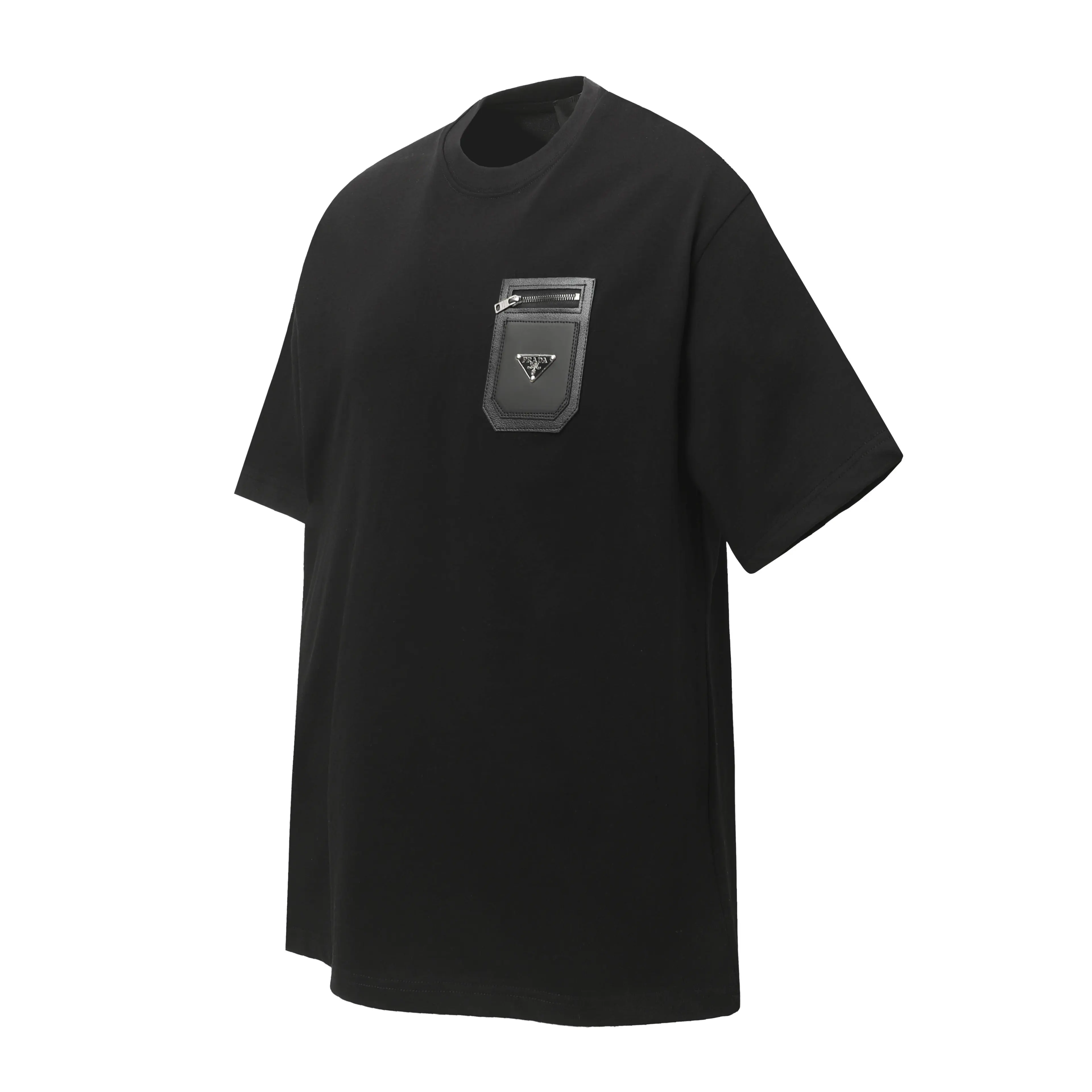 Leather Pocket Cotton T-Shirt D9514131 — view 2
