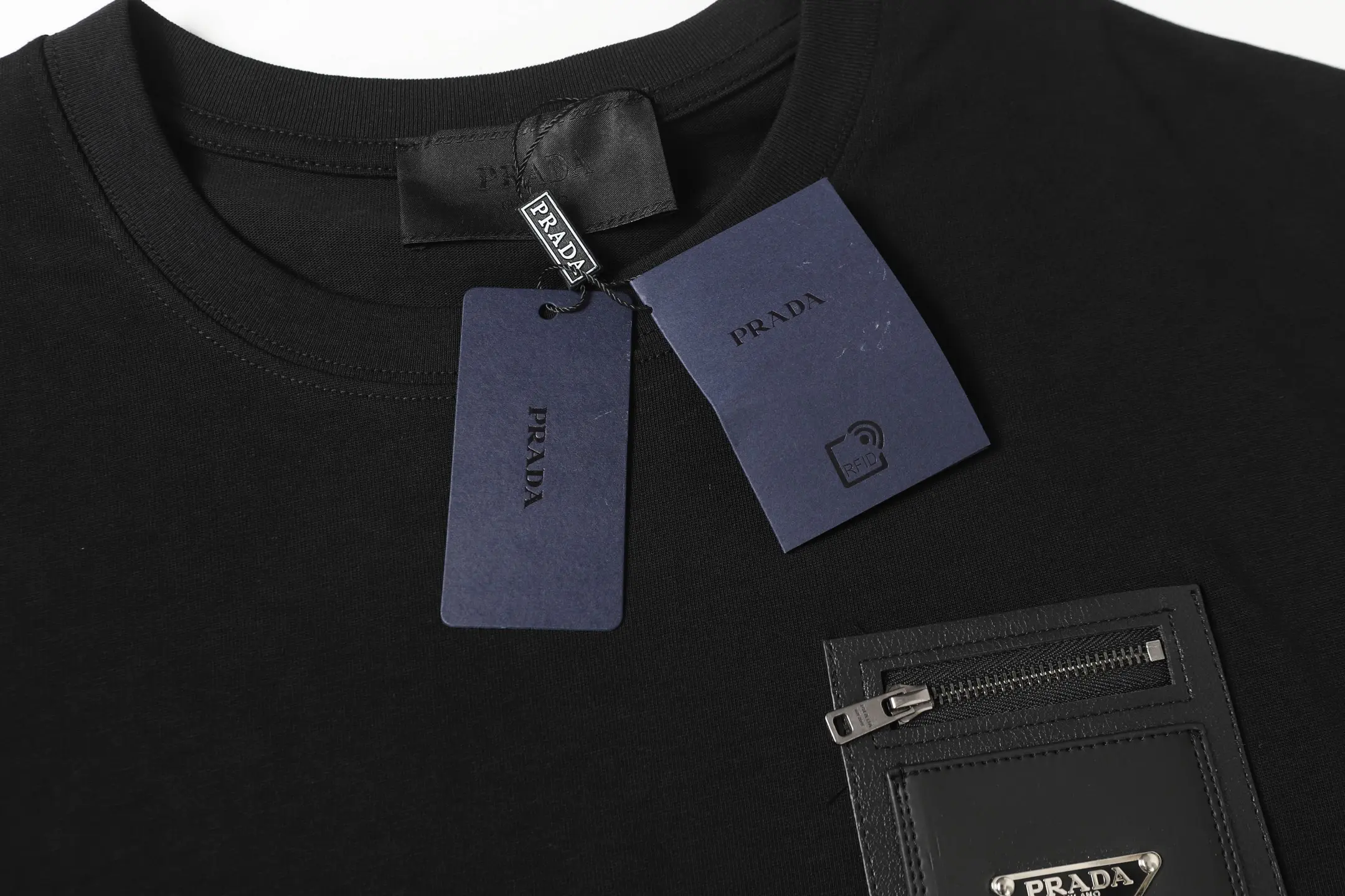 Leather Pocket Logo Cotton T-Shirt D9514130 — view 4