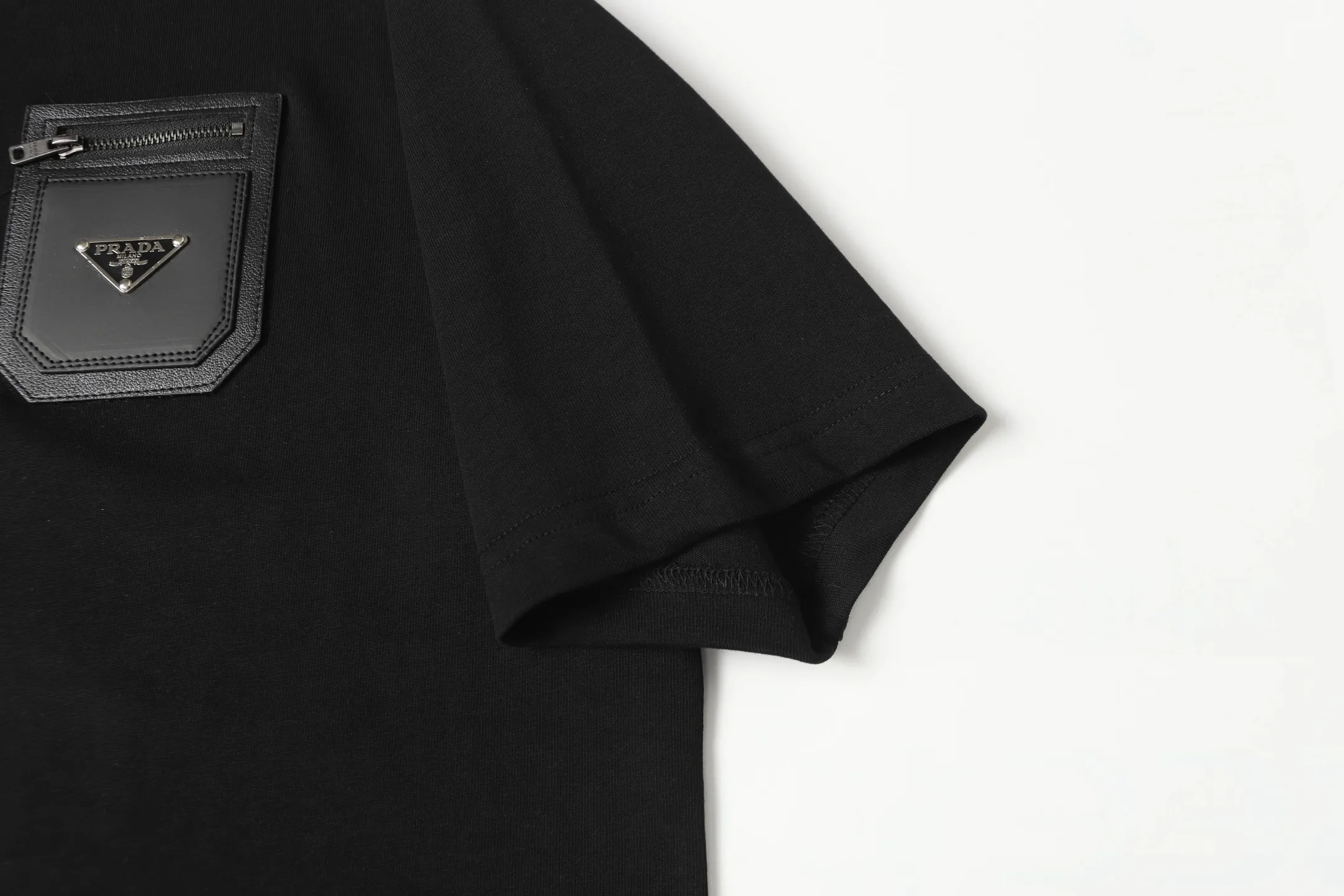 Leather Pocket Logo Cotton T-Shirt D9514130 — view 7