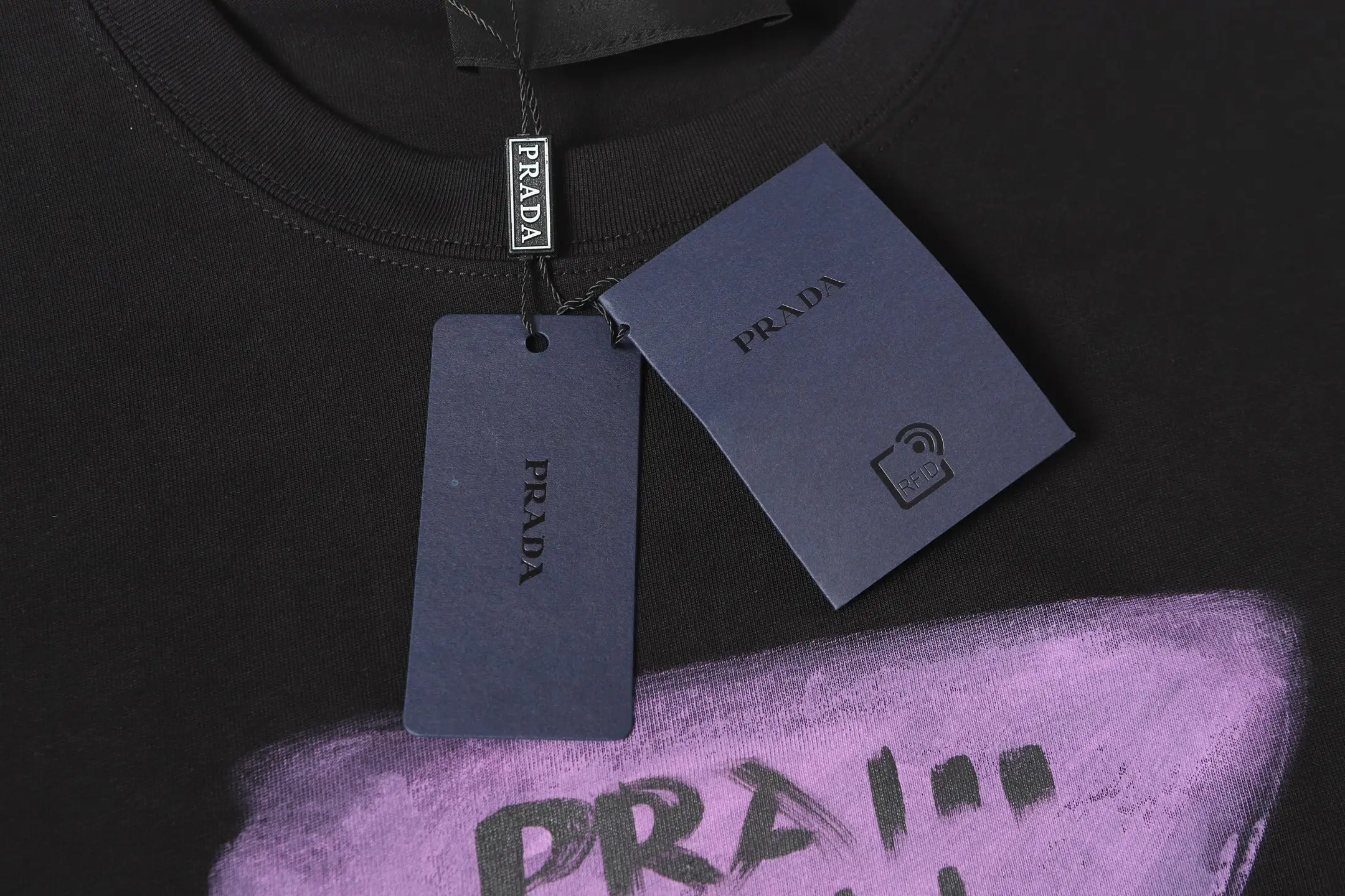 Hand-Painted Logo Cotton T-Shirt D9014120 — view 4