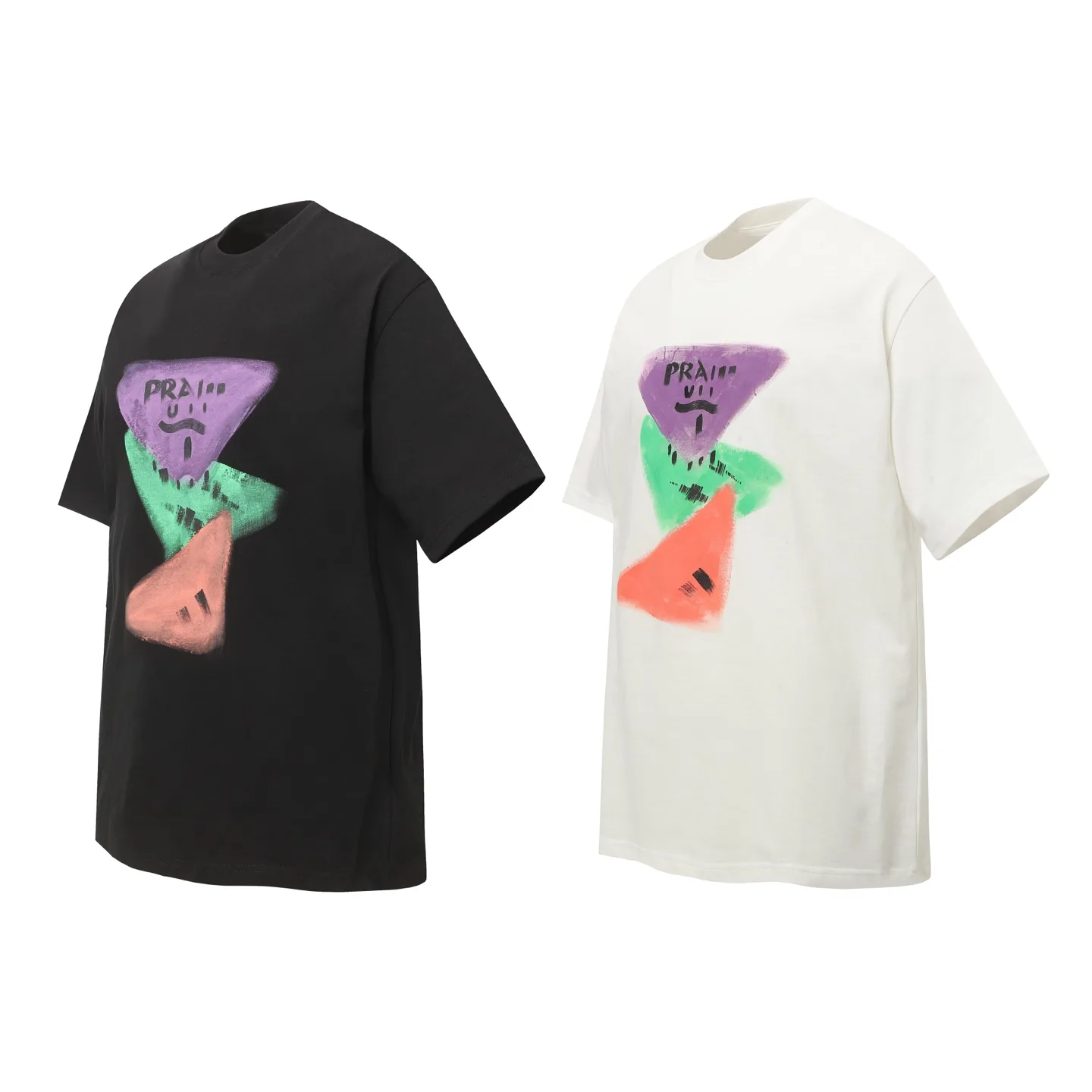Hand-Painted Logo Oversized Cotton T-Shirt D9014122
