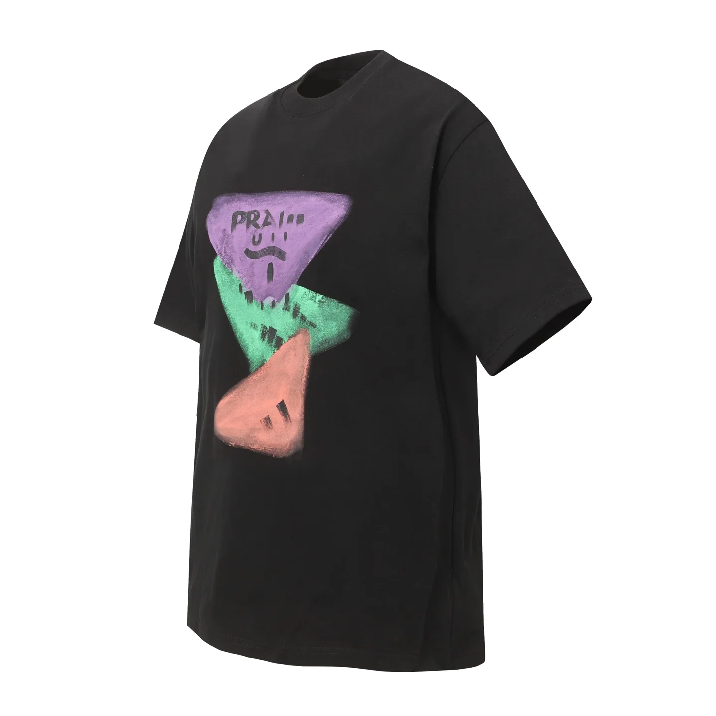 Hand-Painted Logo Oversized Cotton T-Shirt D9014122 — view 4