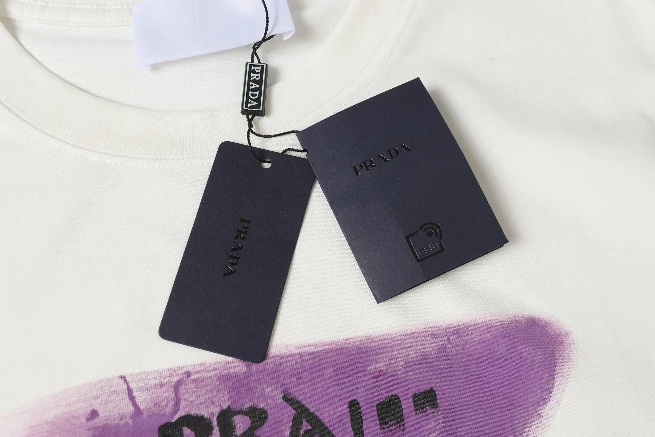 Hand-Painted Logo Cotton T-Shirt D9014121 — view 4