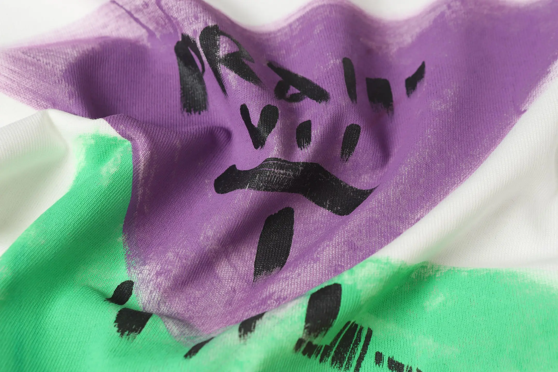 Hand-Painted Logo Cotton T-Shirt D9014121 — view 7