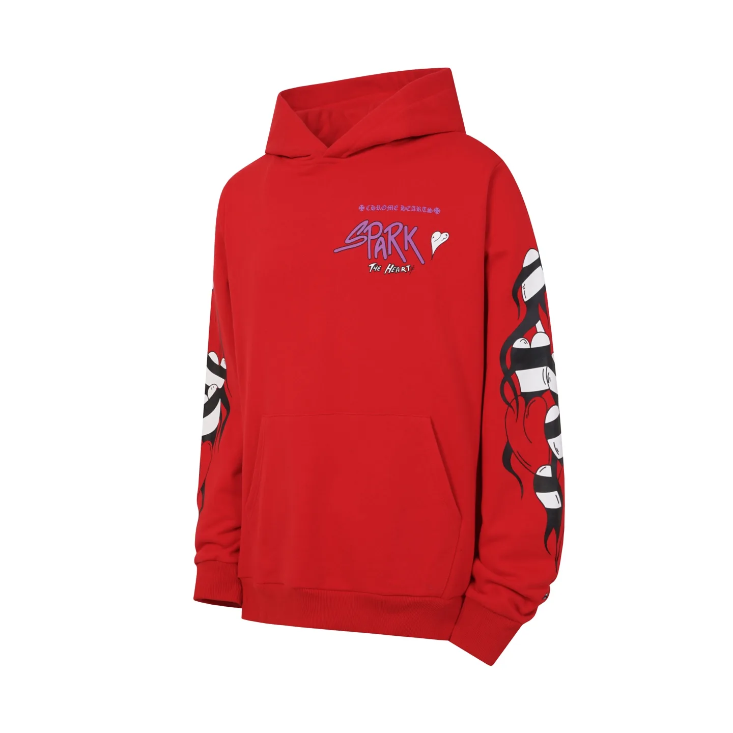 Graffiti Print Fleece-Back Hoodie D15522538 — view 2