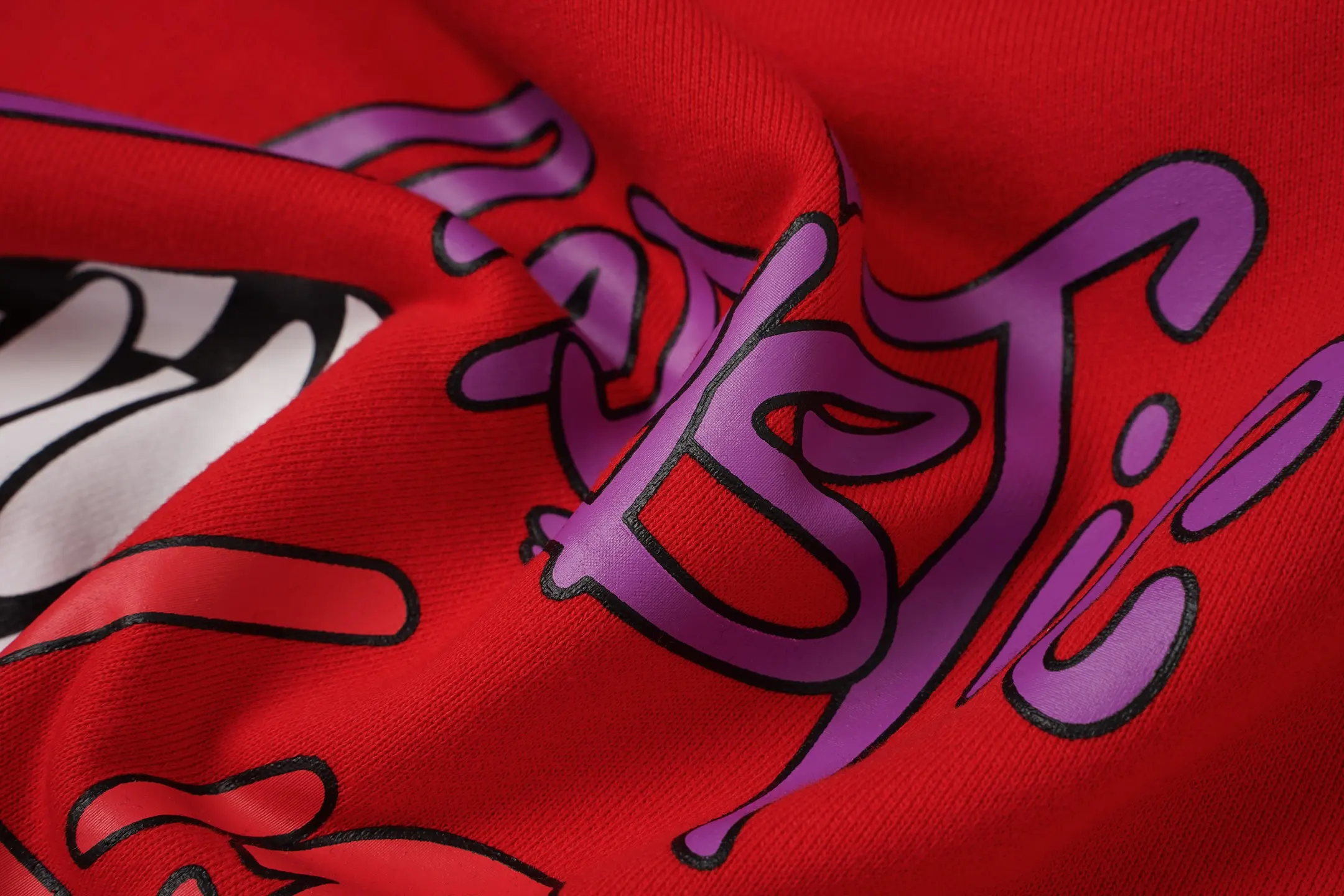 Graffiti Print Fleece-Back Hoodie D15522538 — view 8
