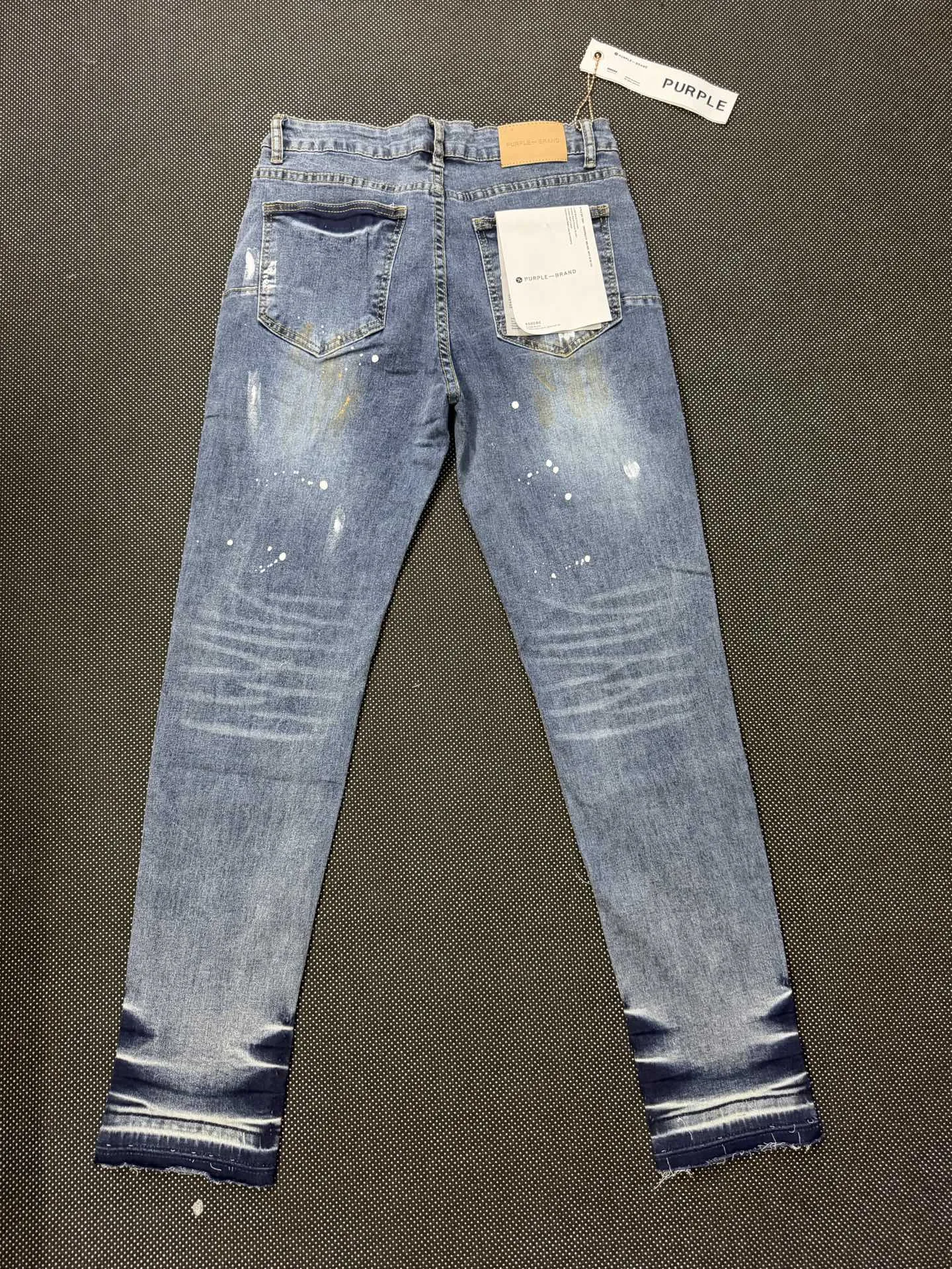 Paint-Splatter Distressed Slim-Fit Jeans D16023160 — view 11