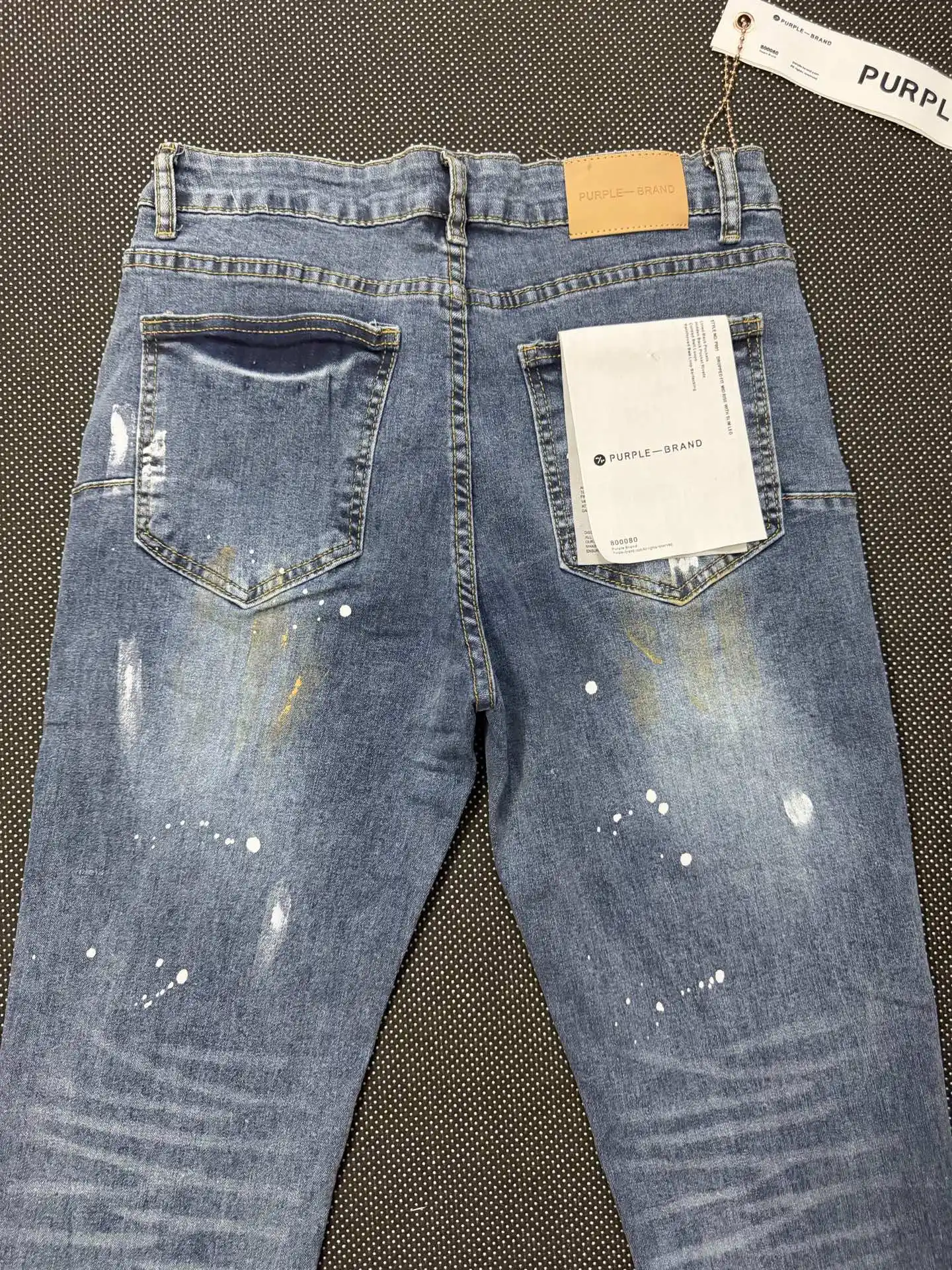 Paint-Splatter Distressed Slim-Fit Jeans D16023160 — view 14