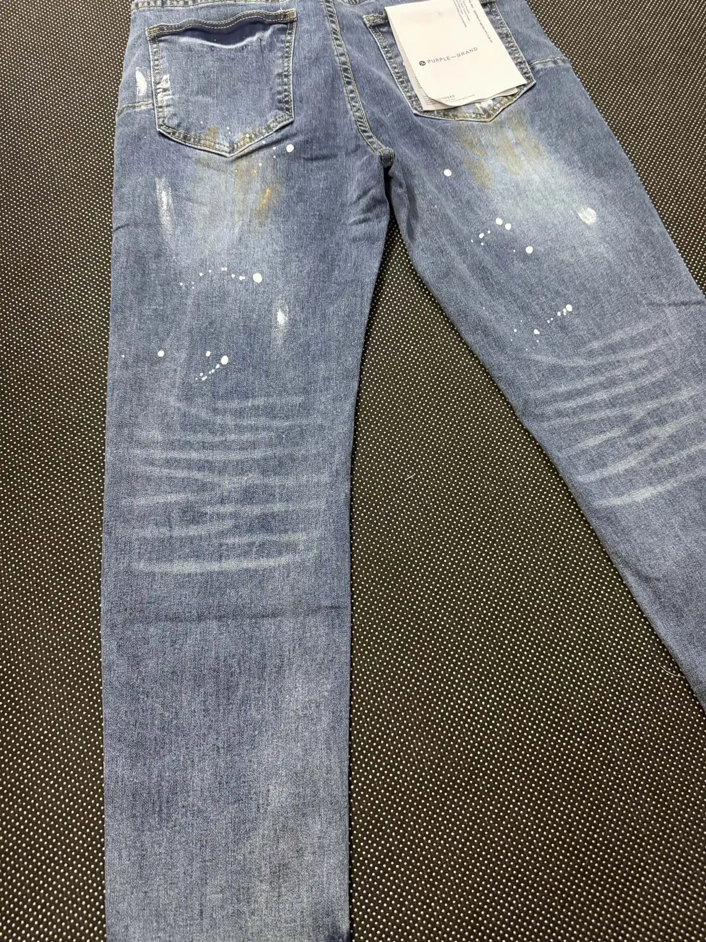 Paint-Splatter Distressed Slim-Fit Jeans D16023160 — view 17