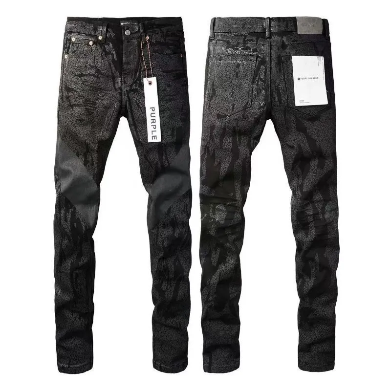 Coated Pattern Slim-Fit Jeans D16023155