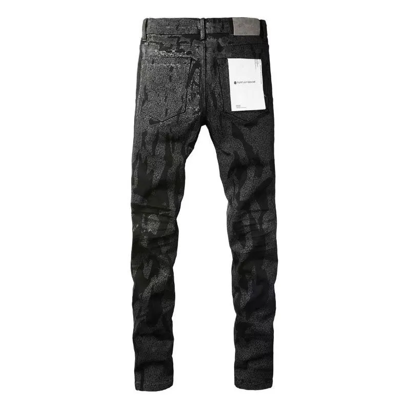 Coated Pattern Slim-Fit Jeans D16023155 — view 3