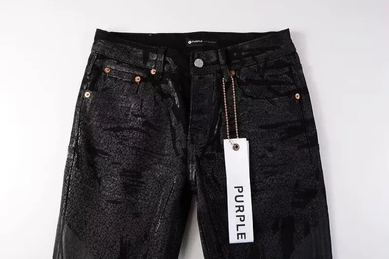 Coated Pattern Slim-Fit Jeans D16023155 — view 4