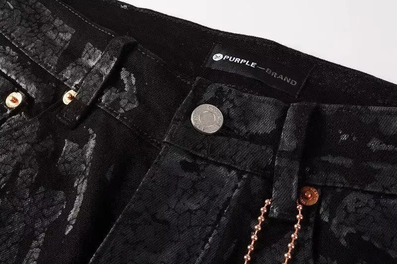 Coated Pattern Slim-Fit Jeans D16023155 — view 6
