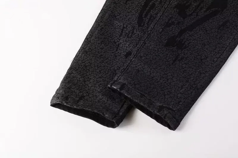 Coated Pattern Slim-Fit Jeans D16023155 — view 9