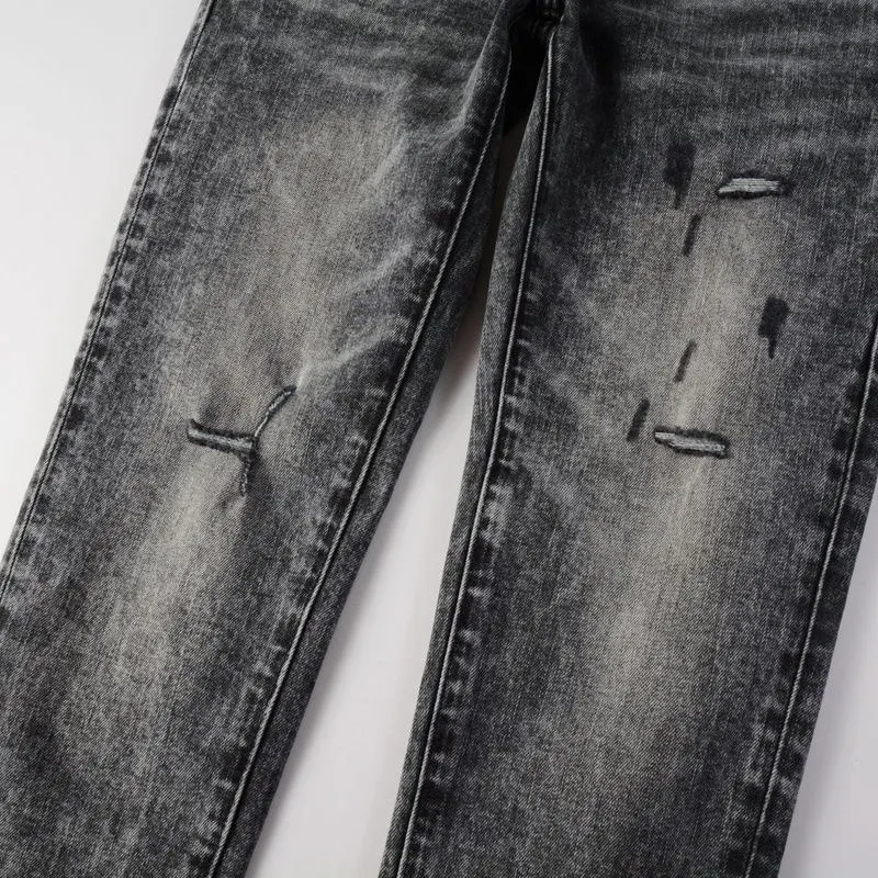 Distressed Slim-Fit Acid Wash Jeans D16023154 — view 7