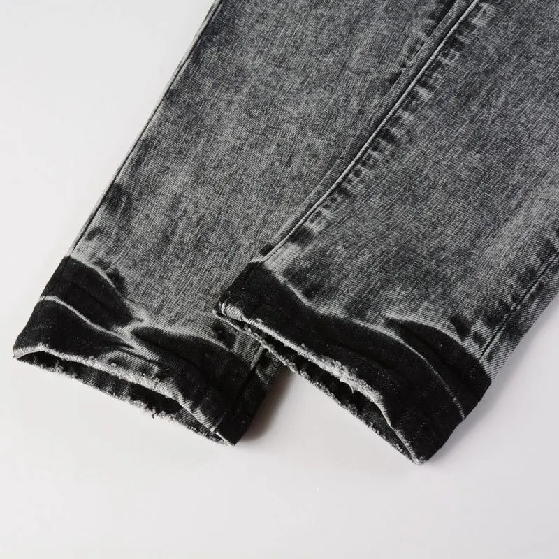 Distressed Slim-Fit Acid Wash Jeans D16023154 — view 9